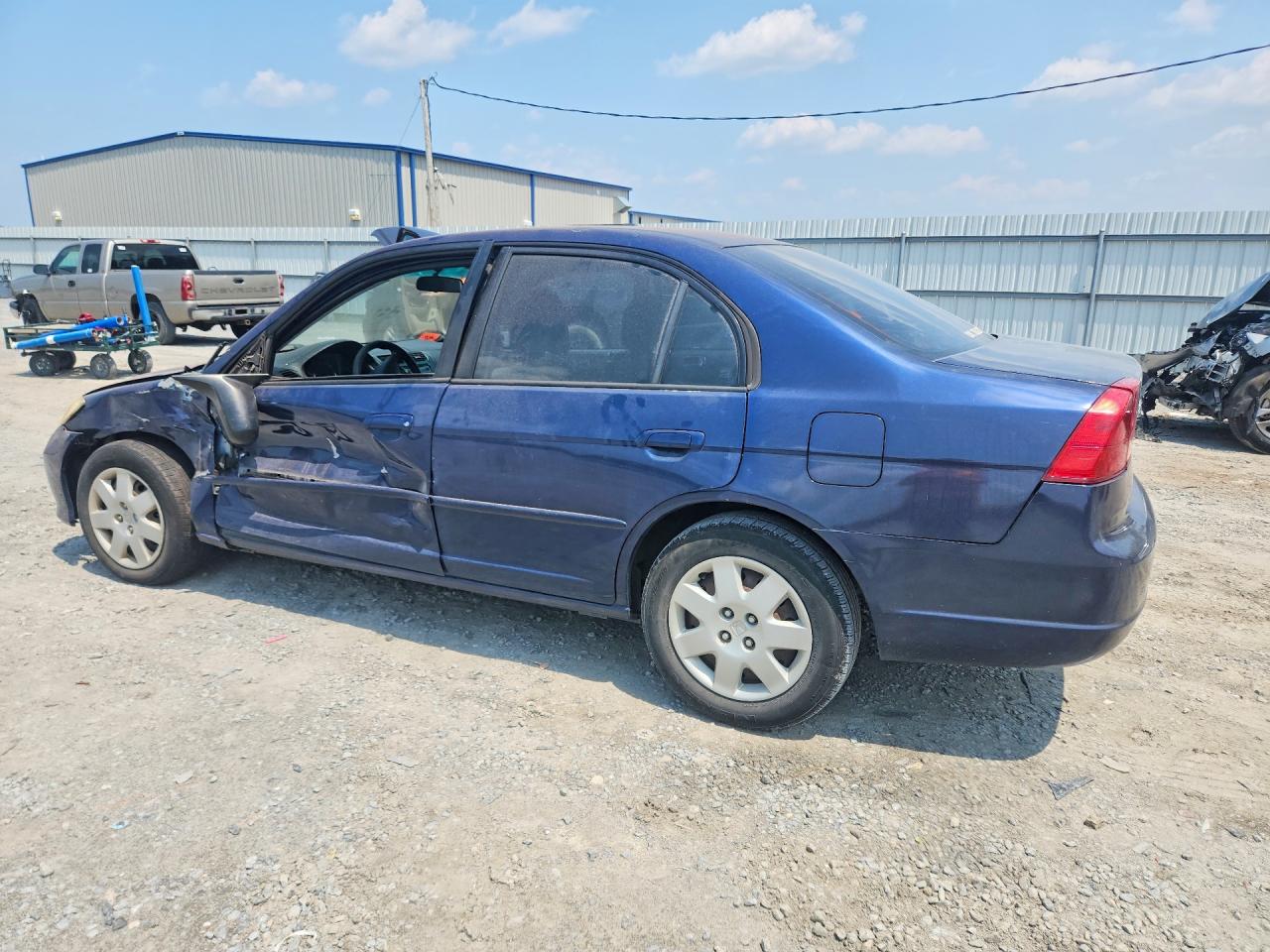 2004 Honda Civic Lx Blue vin: 2HGES165X4H577601