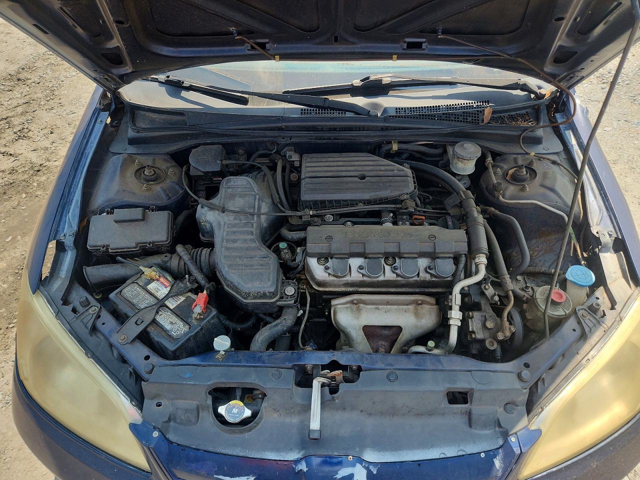 2004 Honda Civic Lx Blue vin: 2HGES165X4H577601