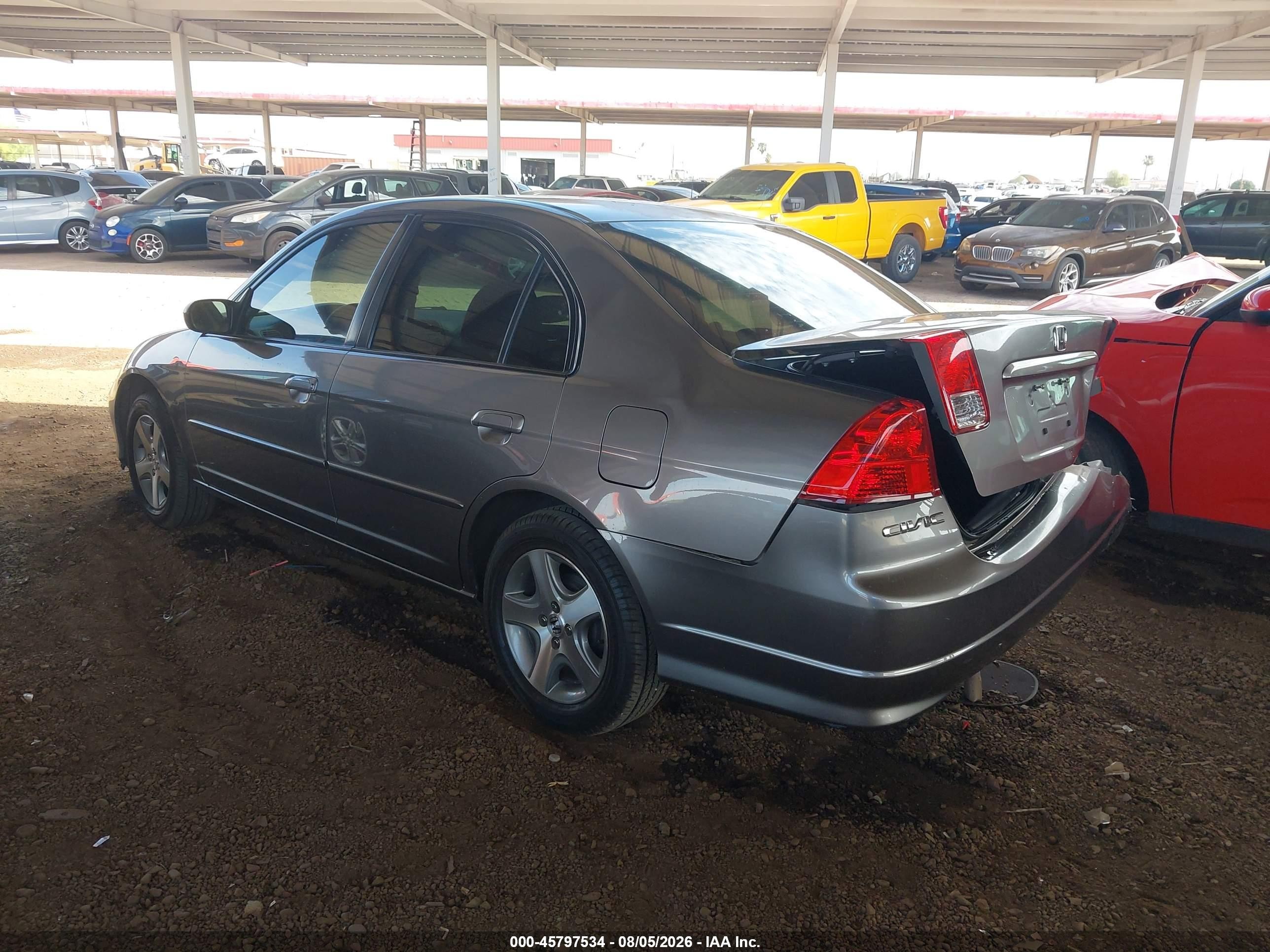 2004 Honda Civic Lx Silver vin: 2HGES165X4H608846