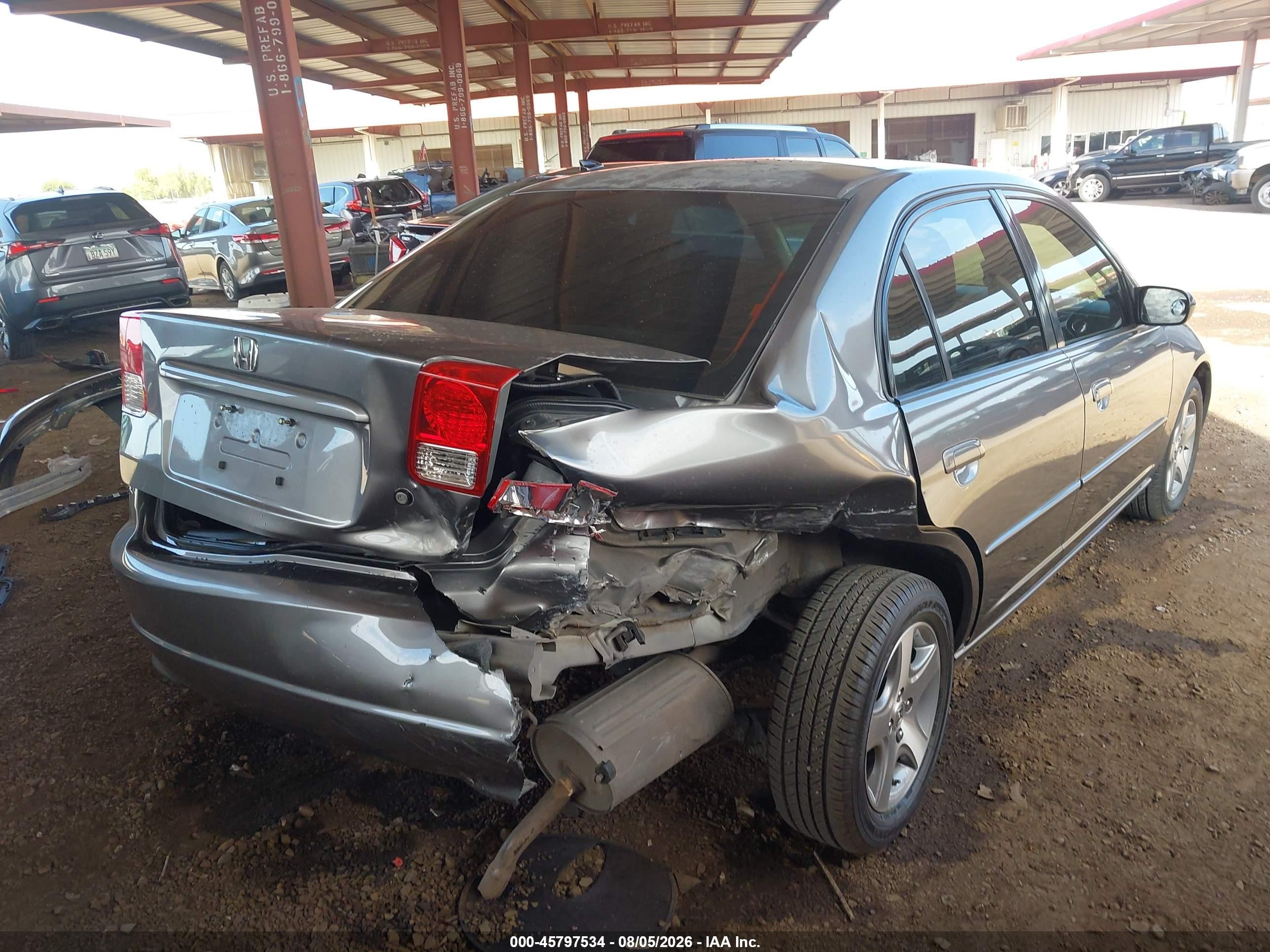2004 Honda Civic Lx Silver vin: 2HGES165X4H608846