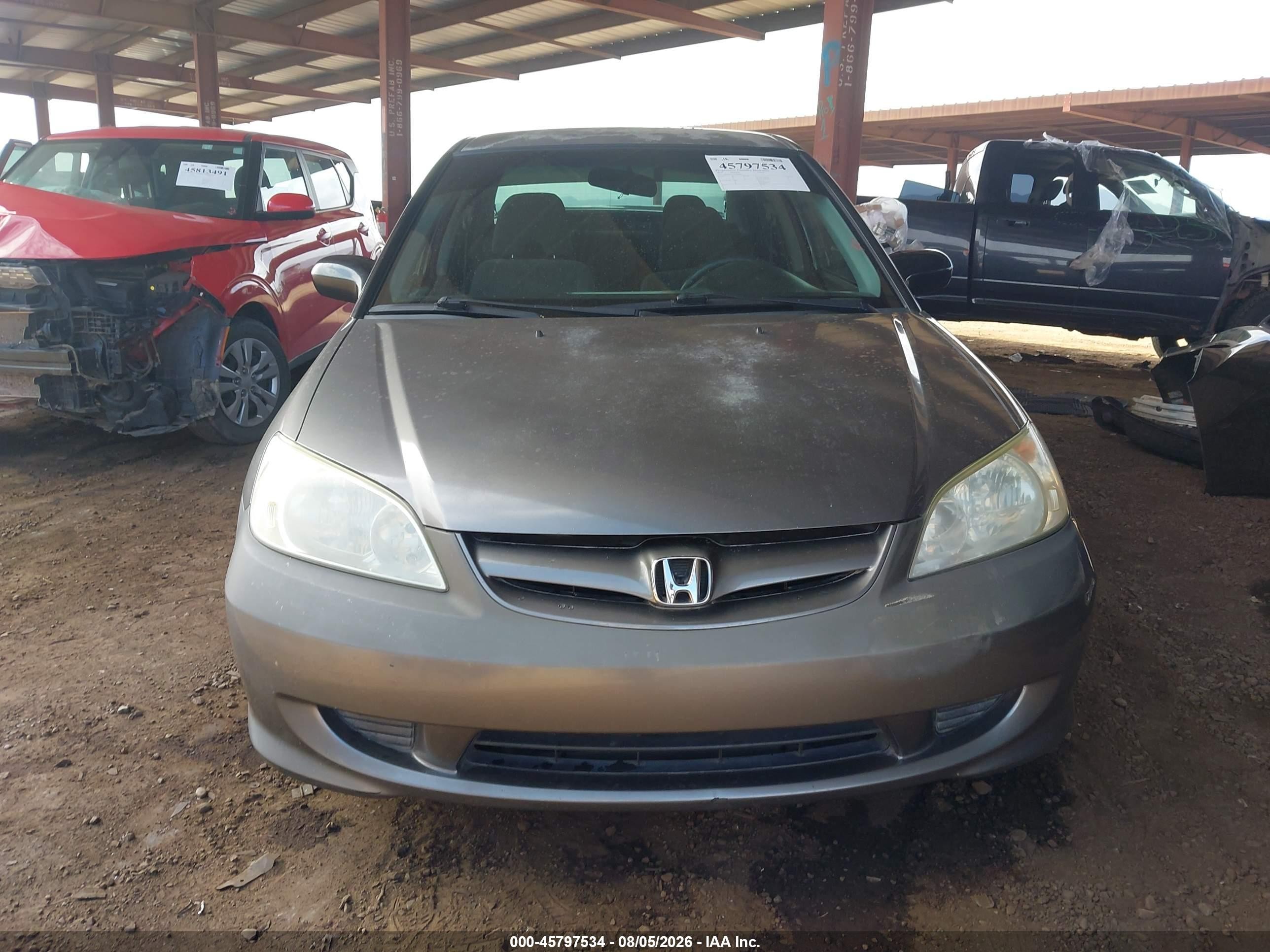2004 Honda Civic Lx Silver vin: 2HGES165X4H608846
