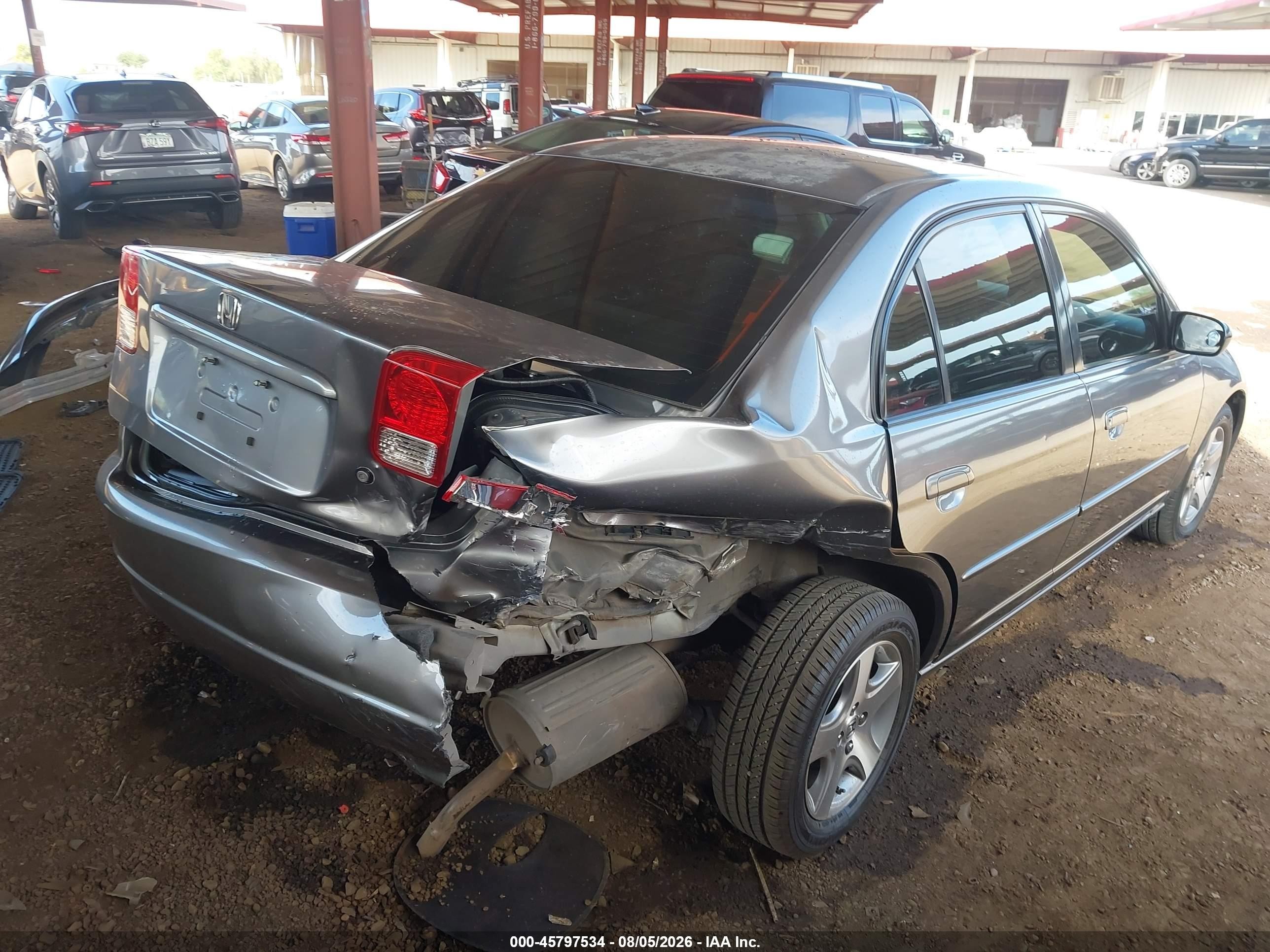 2004 Honda Civic Lx Silver vin: 2HGES165X4H608846