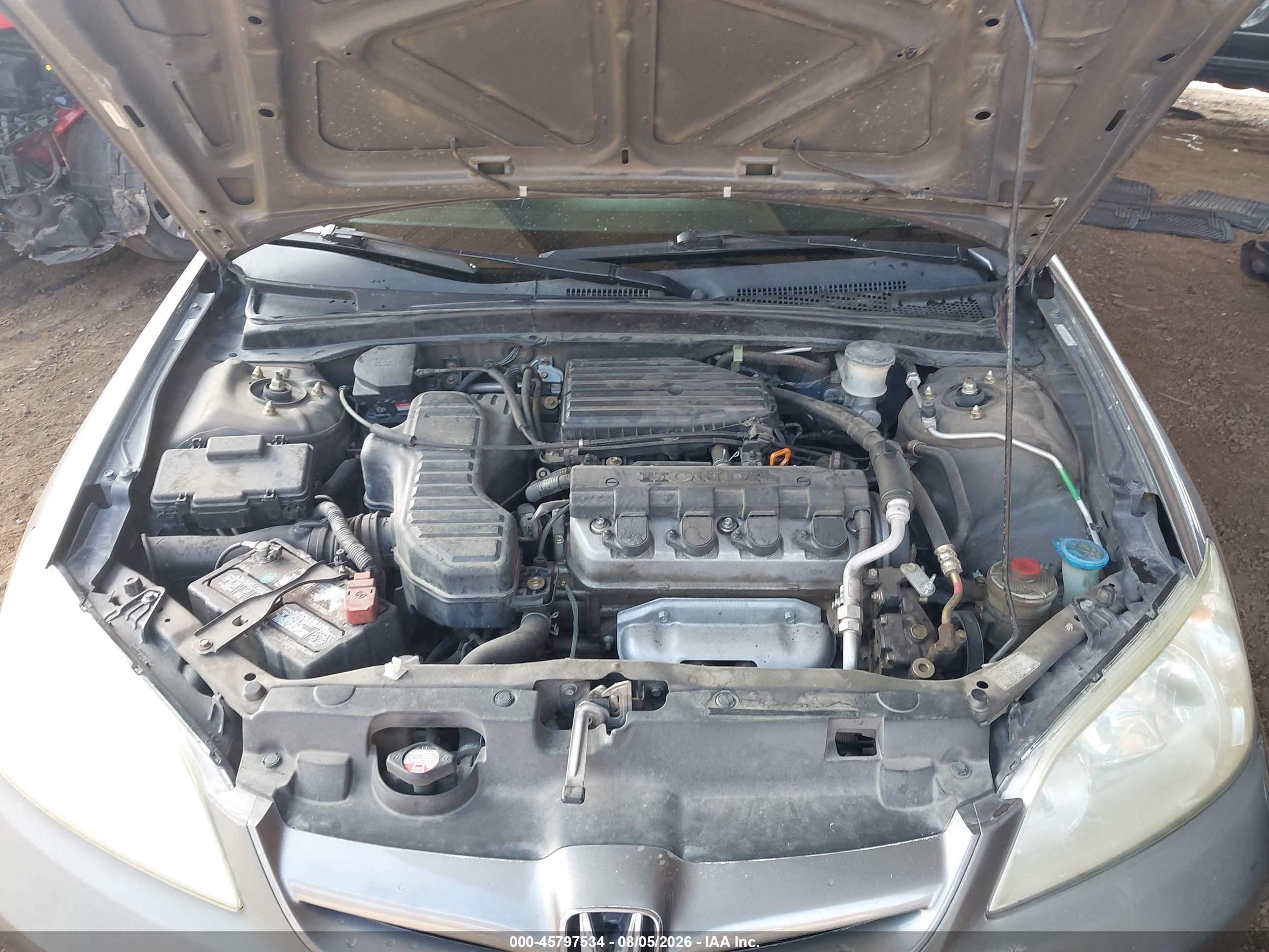 2004 Honda Civic Lx Silver vin: 2HGES165X4H608846