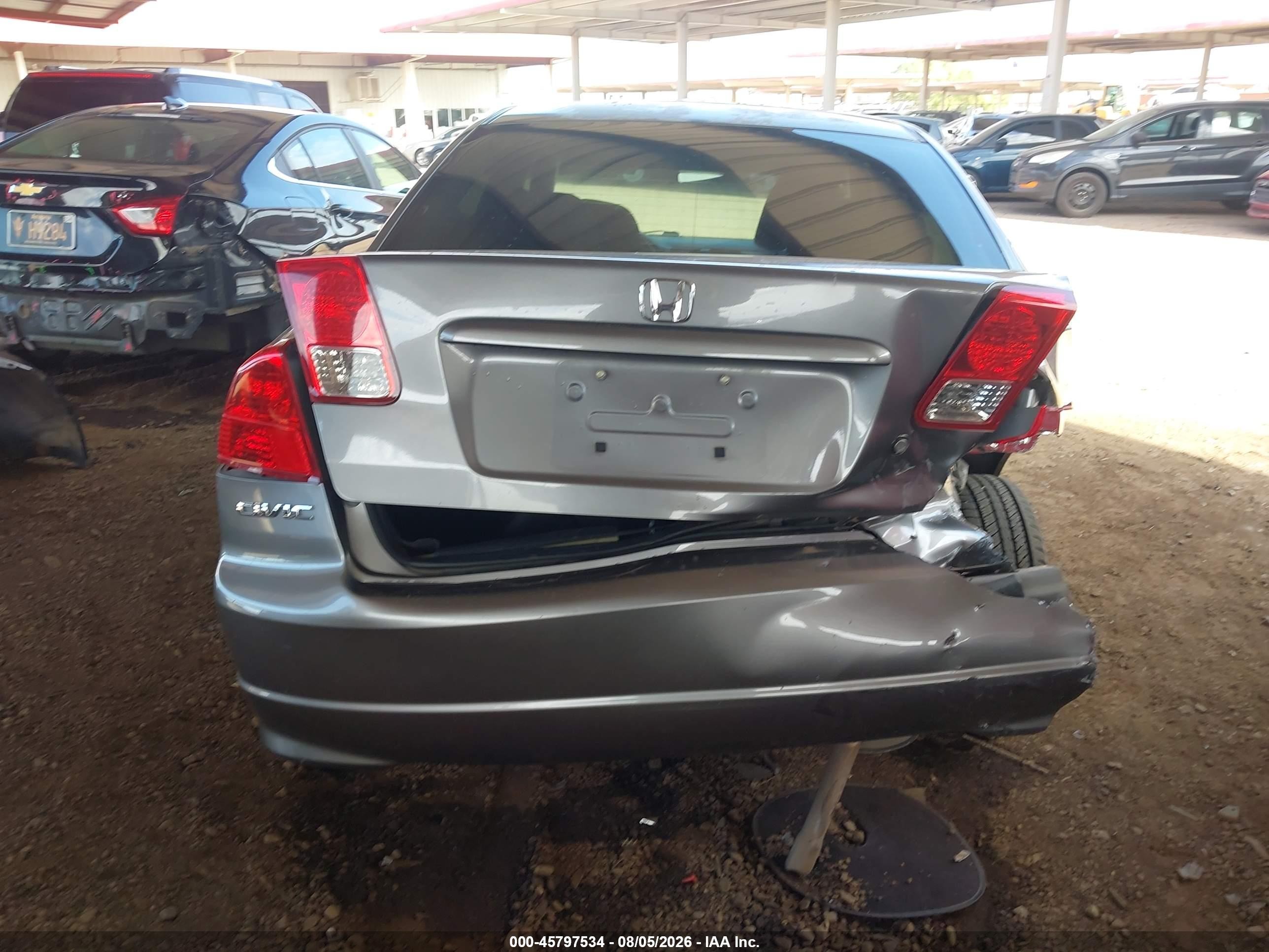 2004 Honda Civic Lx Silver vin: 2HGES165X4H608846