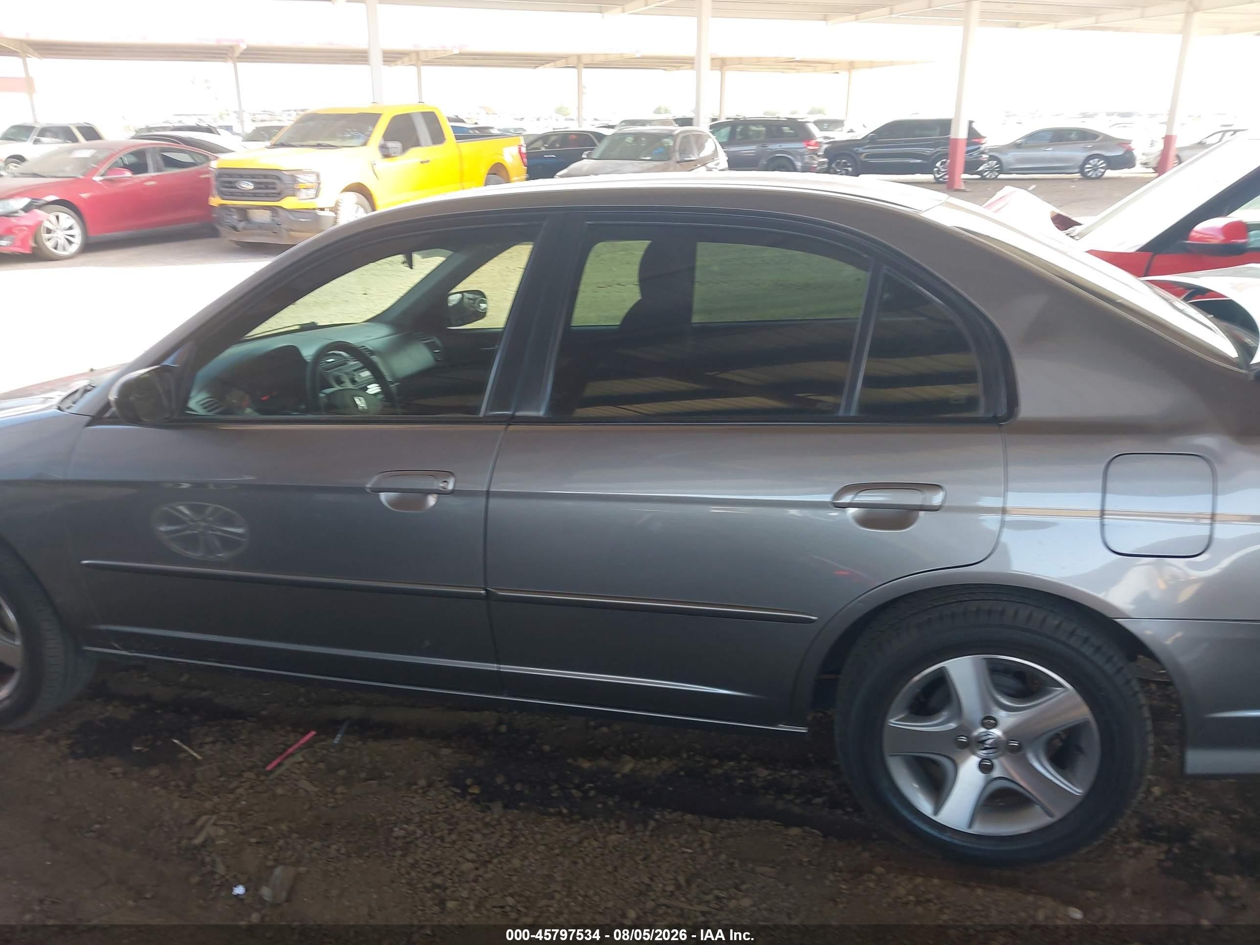 2004 Honda Civic Lx Silver vin: 2HGES165X4H608846