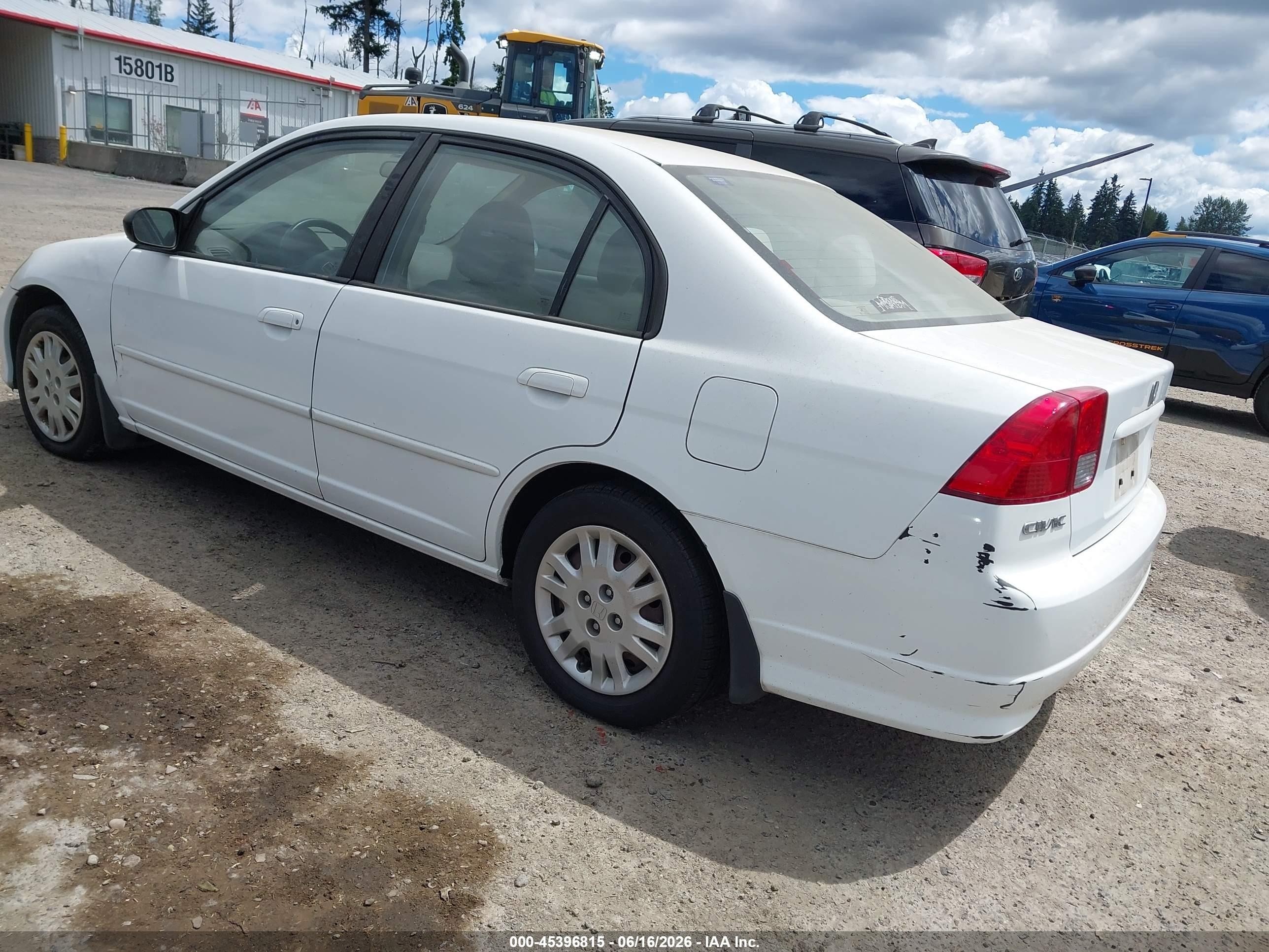 2004 Honda Civic Lx Белый vin: 2HGES165X4H636341