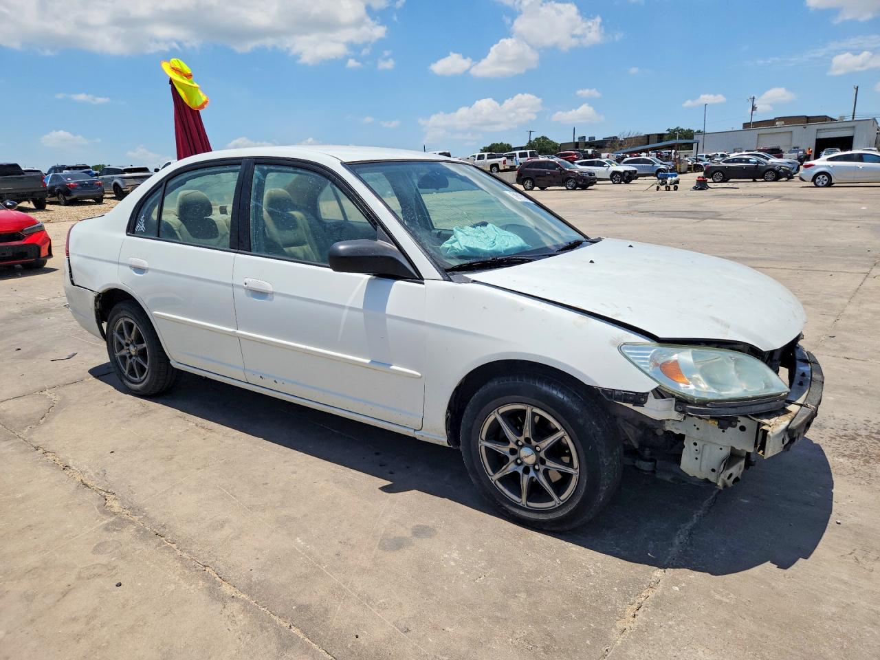 2005 Honda Civic Lx Белый vin: 2HGES165X5H506495