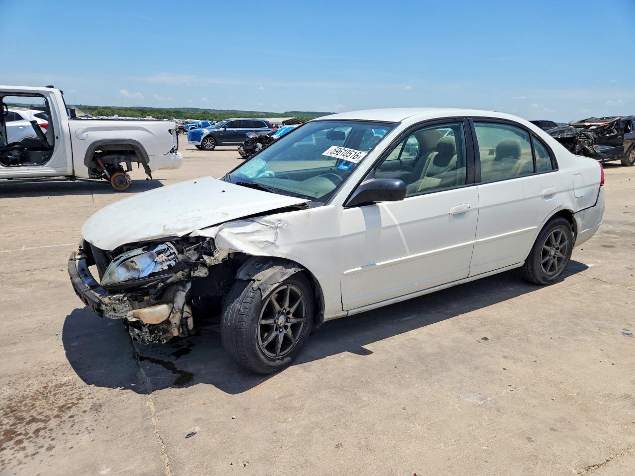 2005 Honda Civic Lx Белый vin: 2HGES165X5H506495