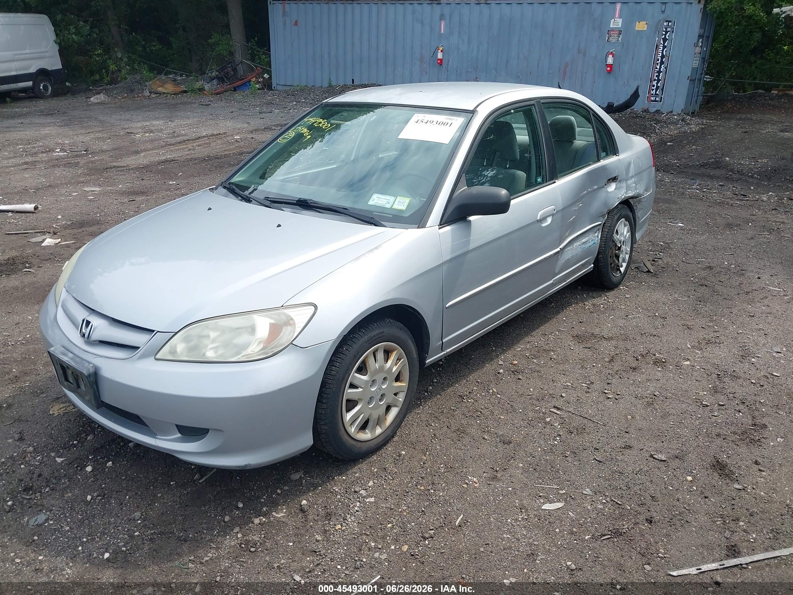 2005 Honda Civic Lx Silver vin: 2HGES165X5H518114