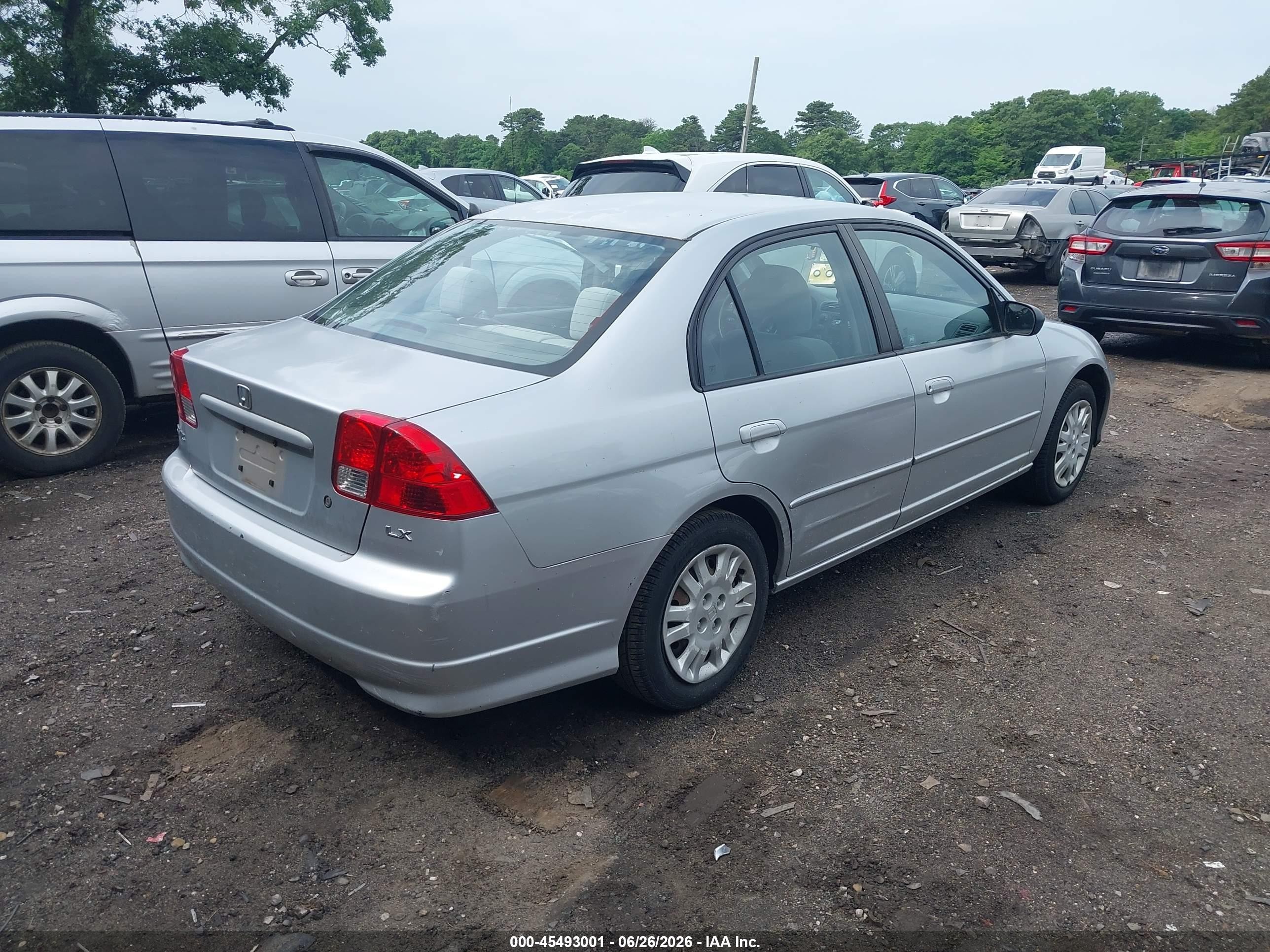 2005 Honda Civic Lx Silver vin: 2HGES165X5H518114