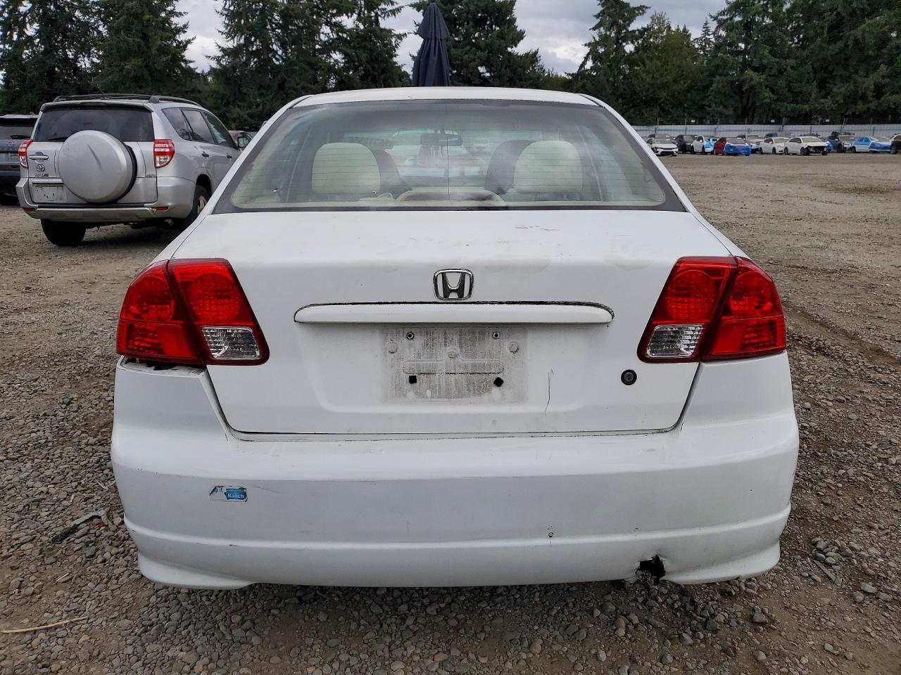2005 Honda Civic Lx White vin: 2HGES165X5H520591
