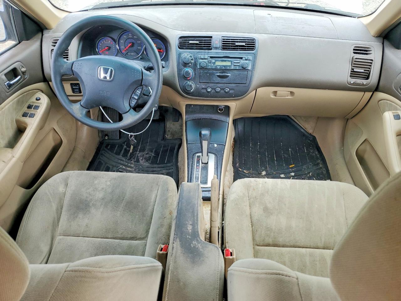 2005 Honda Civic Lx White vin: 2HGES165X5H520591