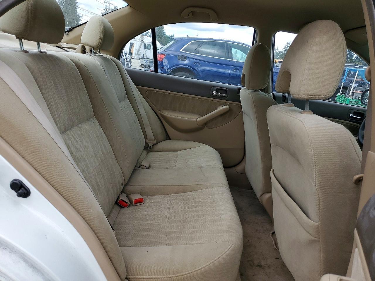 2005 Honda Civic Lx White vin: 2HGES165X5H520591
