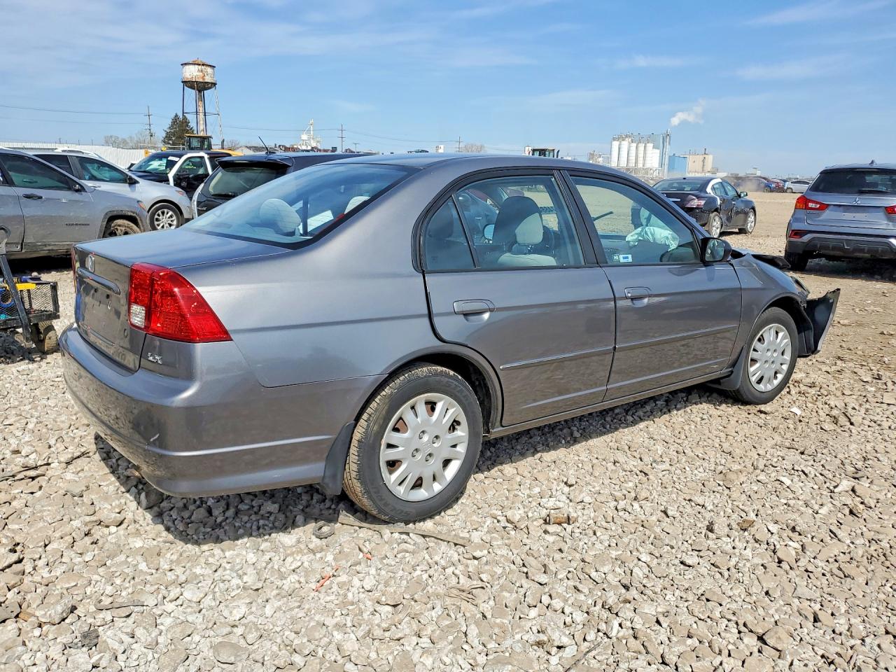 2005 Honda Civic Lx Gray vin: 2HGES165X5H535656