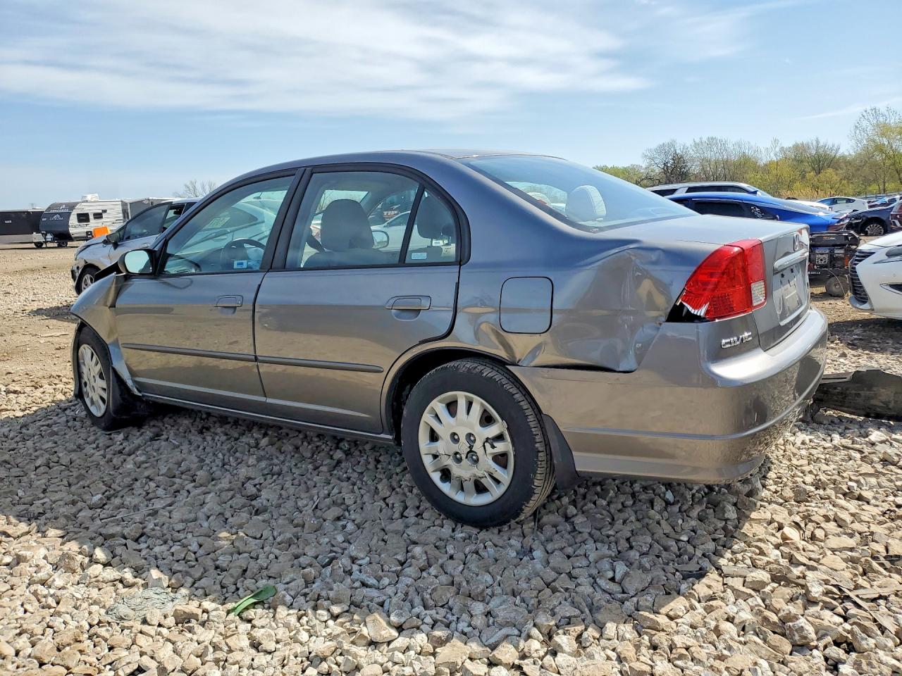 2005 Honda Civic Lx Gray vin: 2HGES165X5H535656