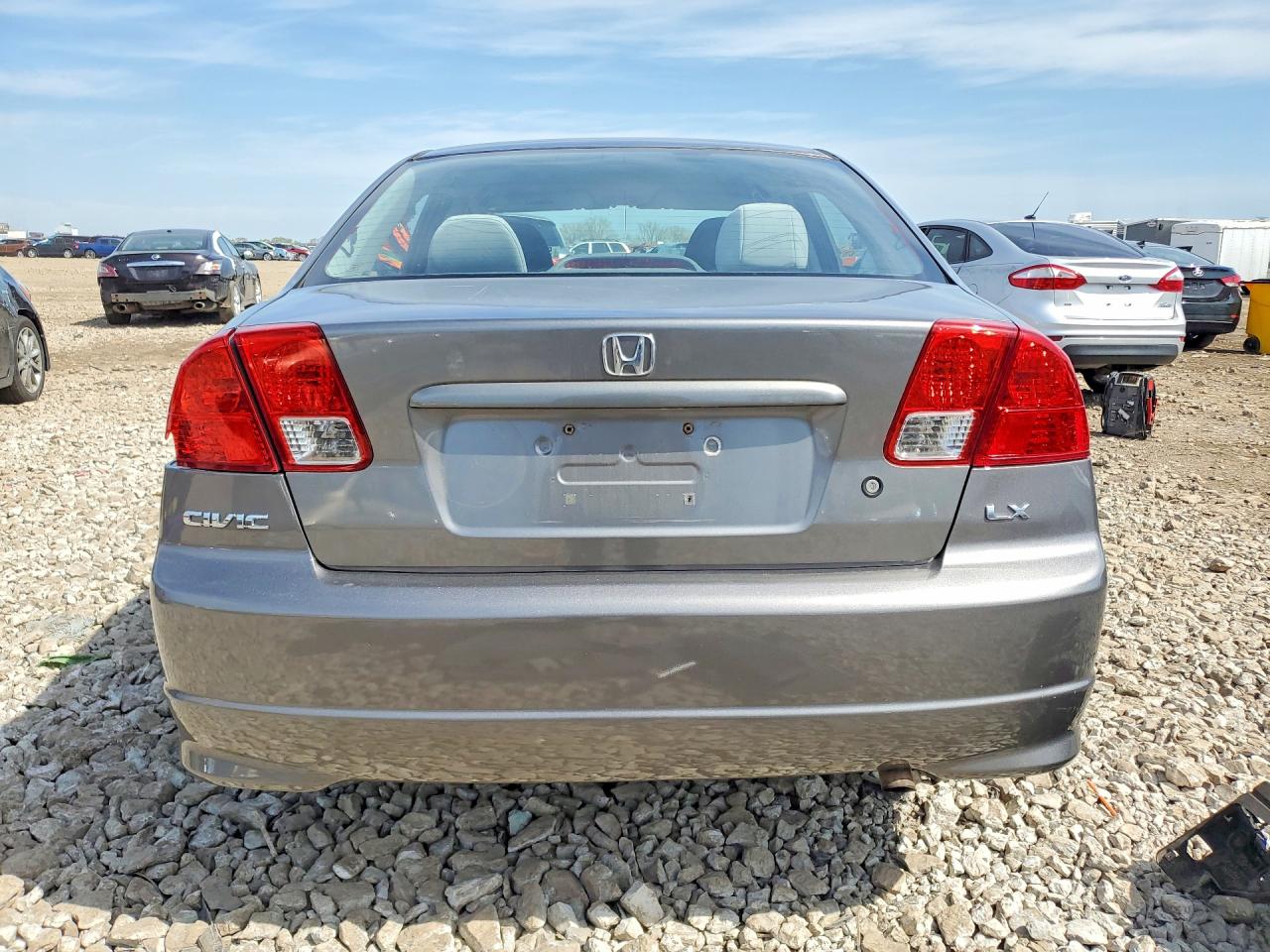 2005 Honda Civic Lx Gray vin: 2HGES165X5H535656