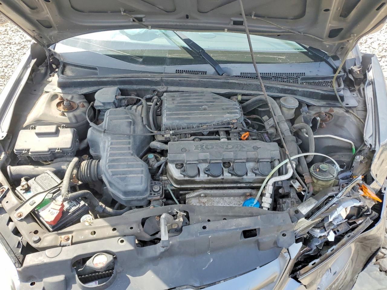 2005 Honda Civic Lx Gray vin: 2HGES165X5H535656