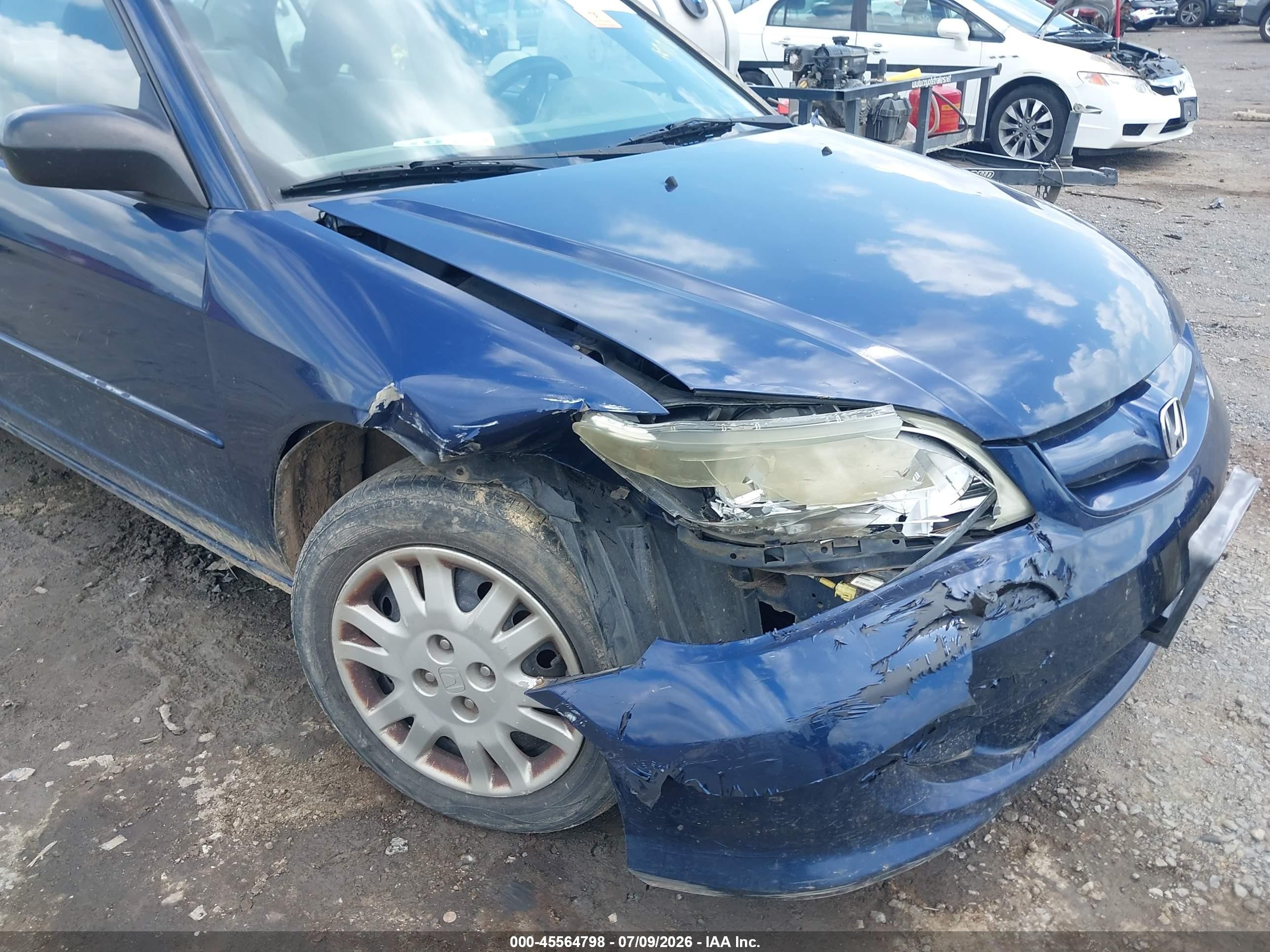 2005 Honda Civic Lx Синий vin: 2HGES165X5H538489