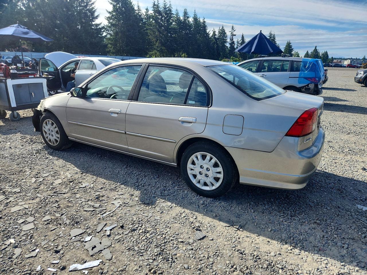 2005 Honda Civic Lx Серебряный vin: 2HGES165X5H550934