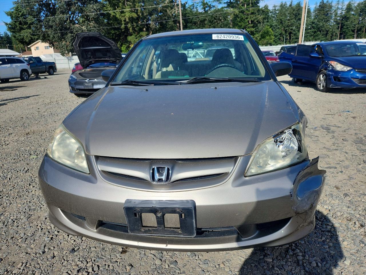 2005 Honda Civic Lx Серебряный vin: 2HGES165X5H550934