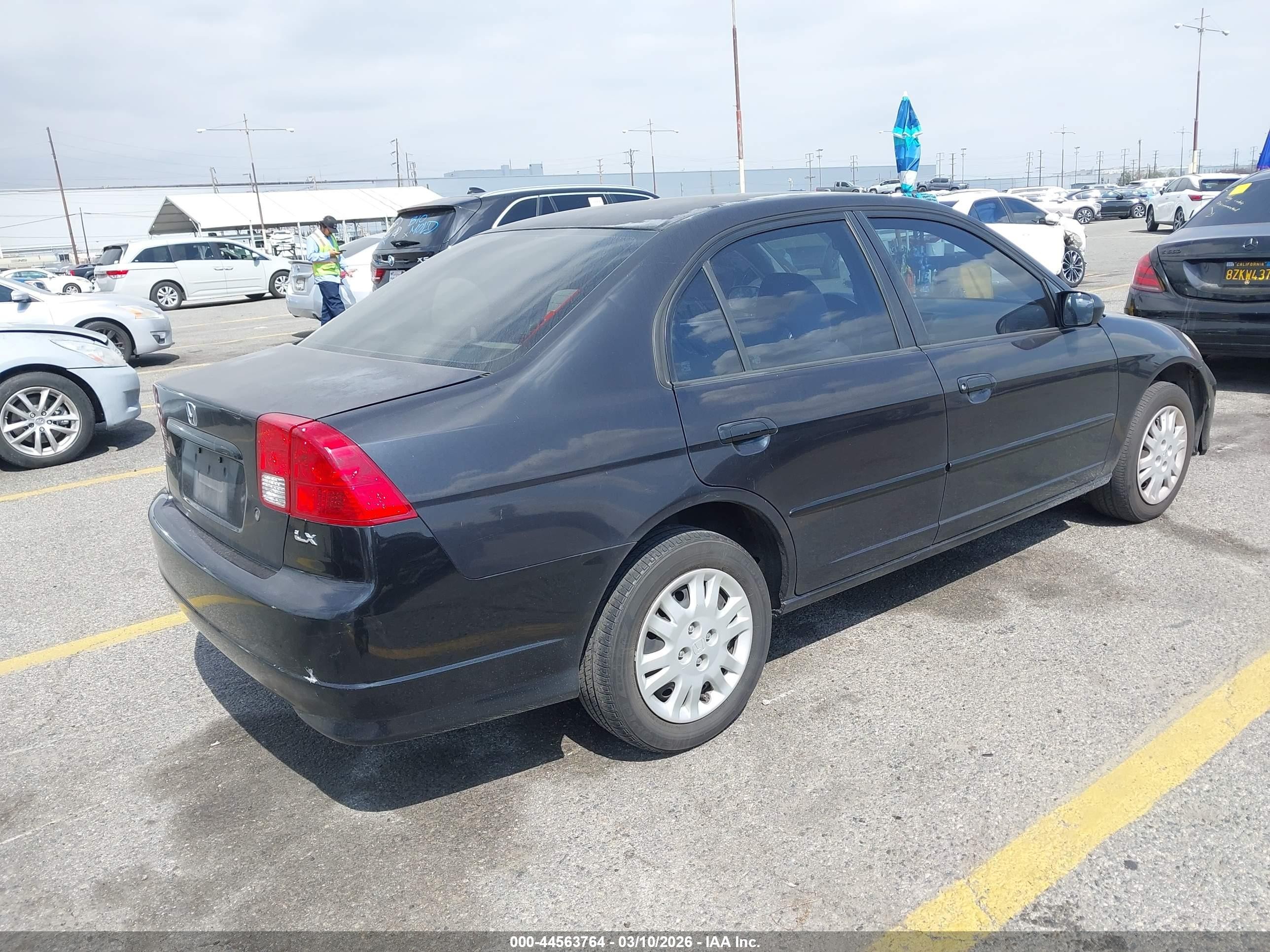 2005 Honda Civic Lx Black vin: 2HGES165X5H559228