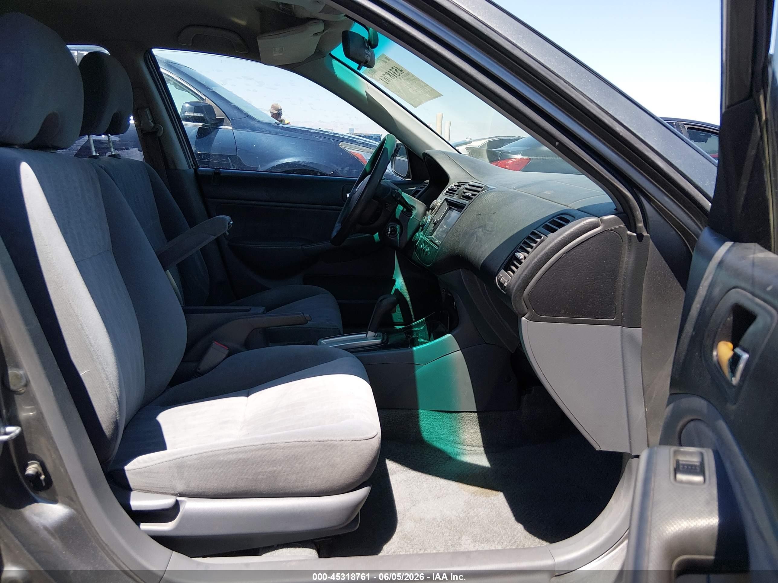 2005 Honda Civic Lx Gray vin: 2HGES165X5H590205
