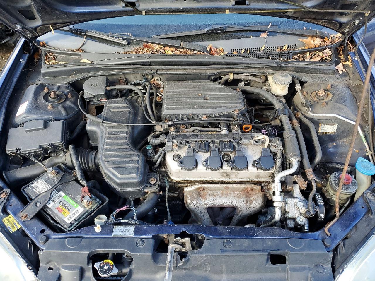 2004 Honda Civic Lx Blue vin: 2HGES16604H530439