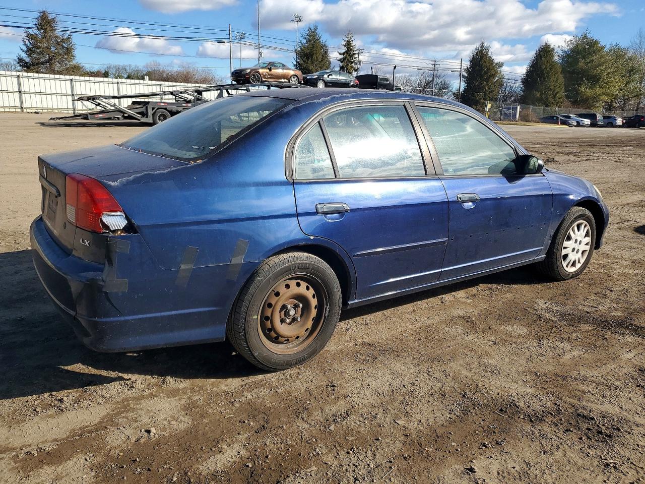 2004 Honda Civic Lx Blue vin: 2HGES16604H530439