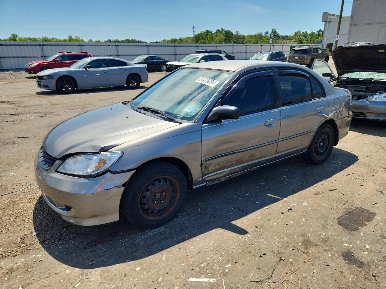 2004 Honda Civic Lx Gray vin: 2HGES16604H627527