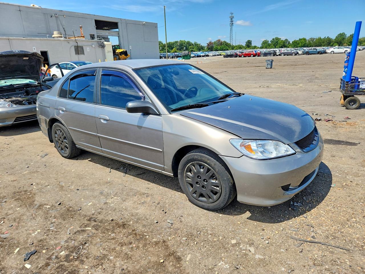 2004 Honda Civic Lx Gray vin: 2HGES16604H627527