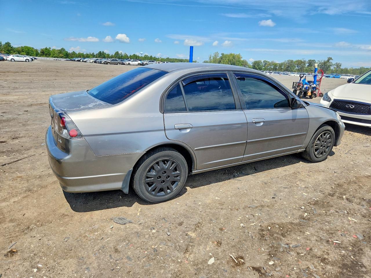 2004 Honda Civic Lx Gray vin: 2HGES16604H627527