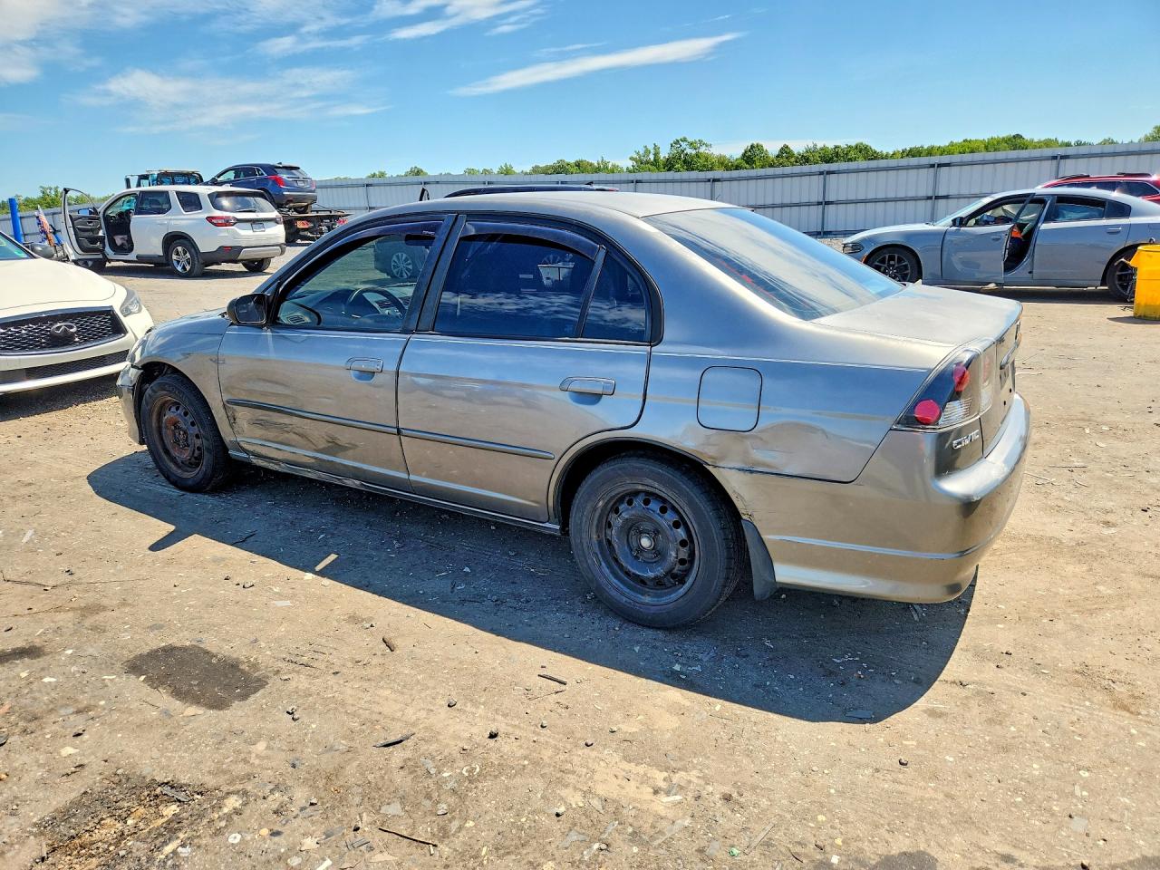 2004 Honda Civic Lx Gray vin: 2HGES16604H627527
