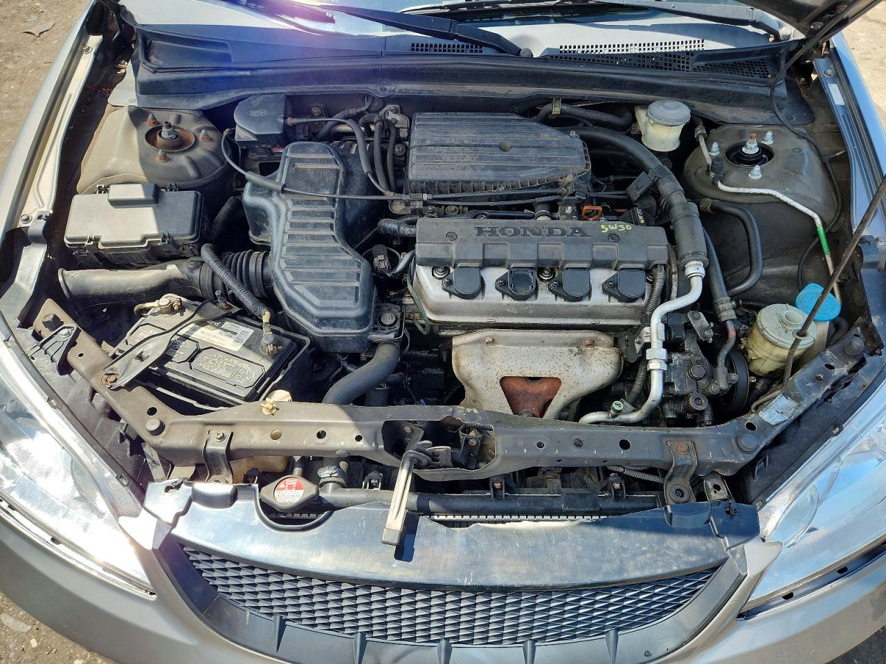 2004 Honda Civic Lx Gray vin: 2HGES16604H627527