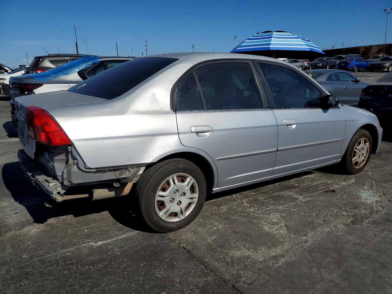2002 Honda Civic Lx Silver vin: 2HGES16612H584345