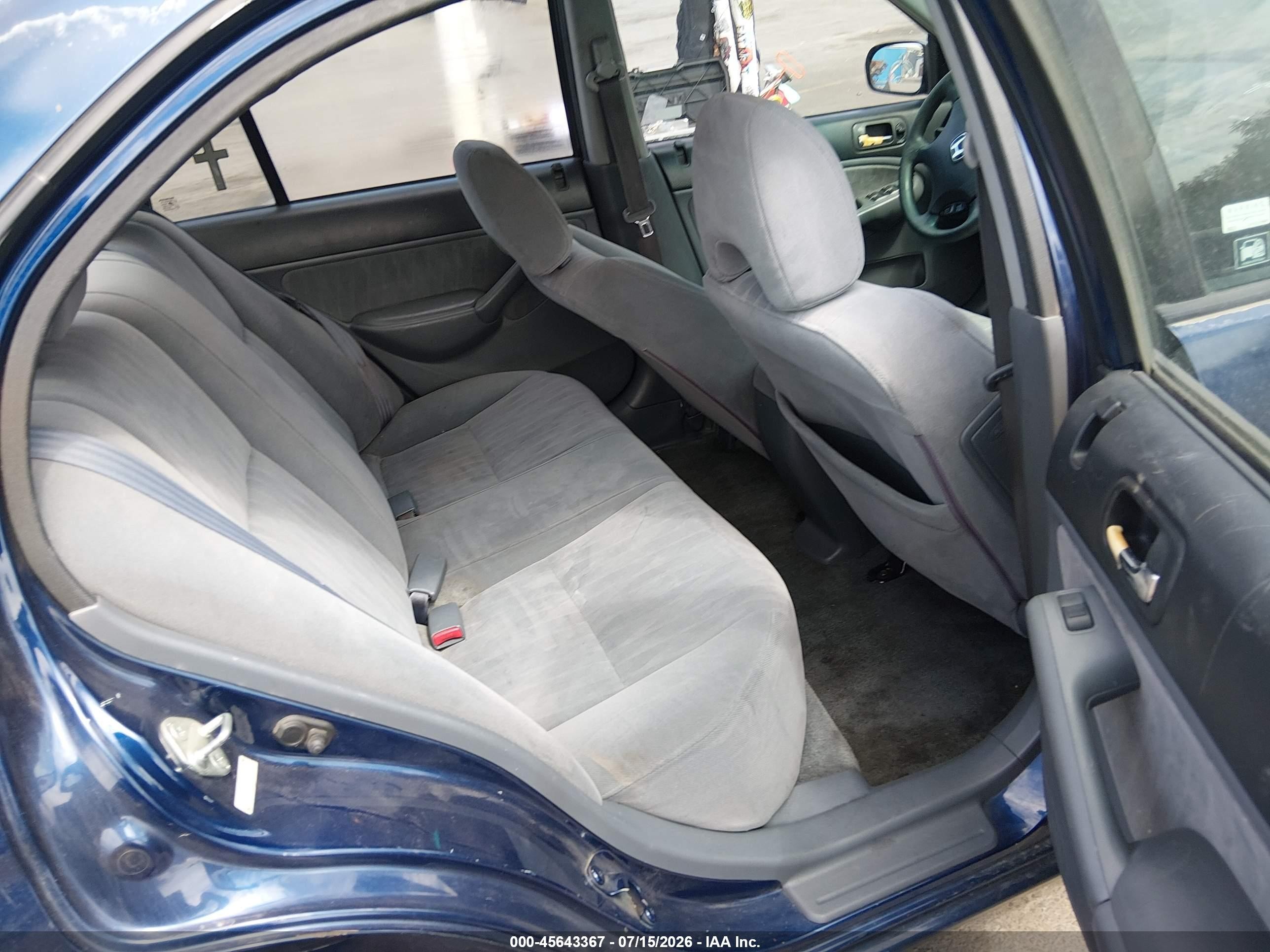2004 Honda Civic Lx Blue vin: 2HGES16614H530448