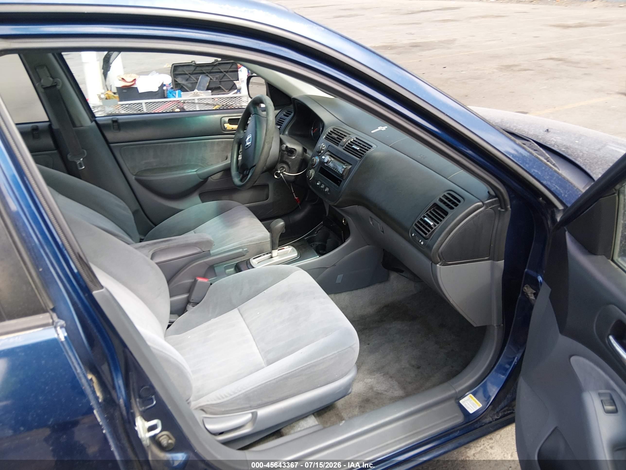 2004 Honda Civic Lx Blue vin: 2HGES16614H530448