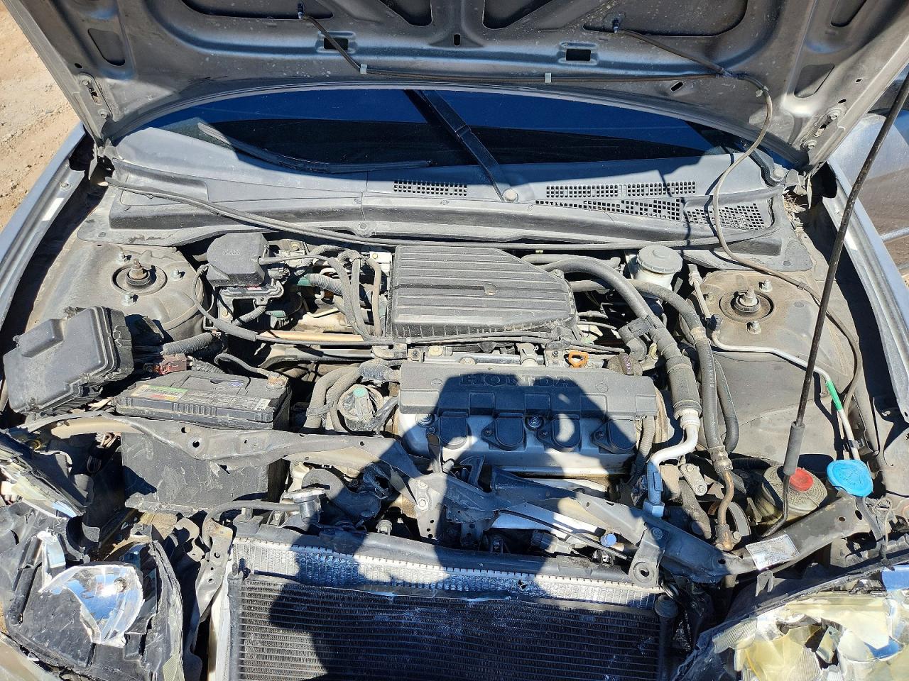 2004 Honda Civic Lx Gray vin: 2HGES16614H633837