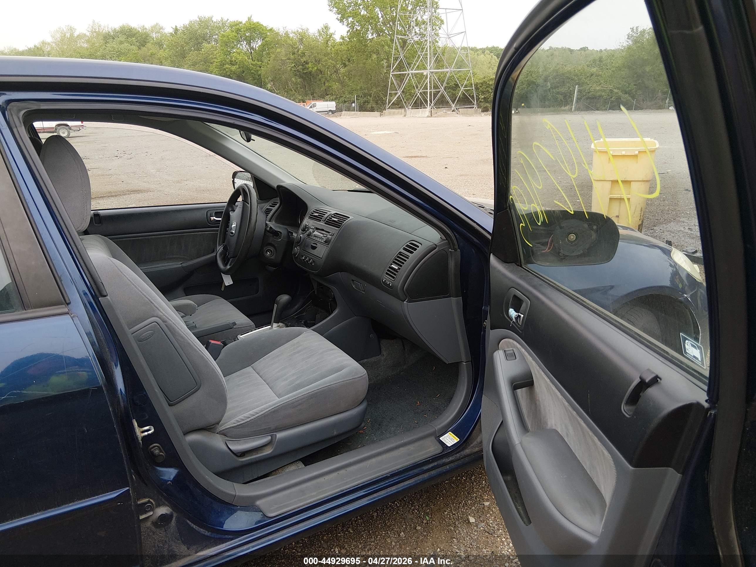 2004 Honda Civic Lx Blue vin: 2HGES16614H635412