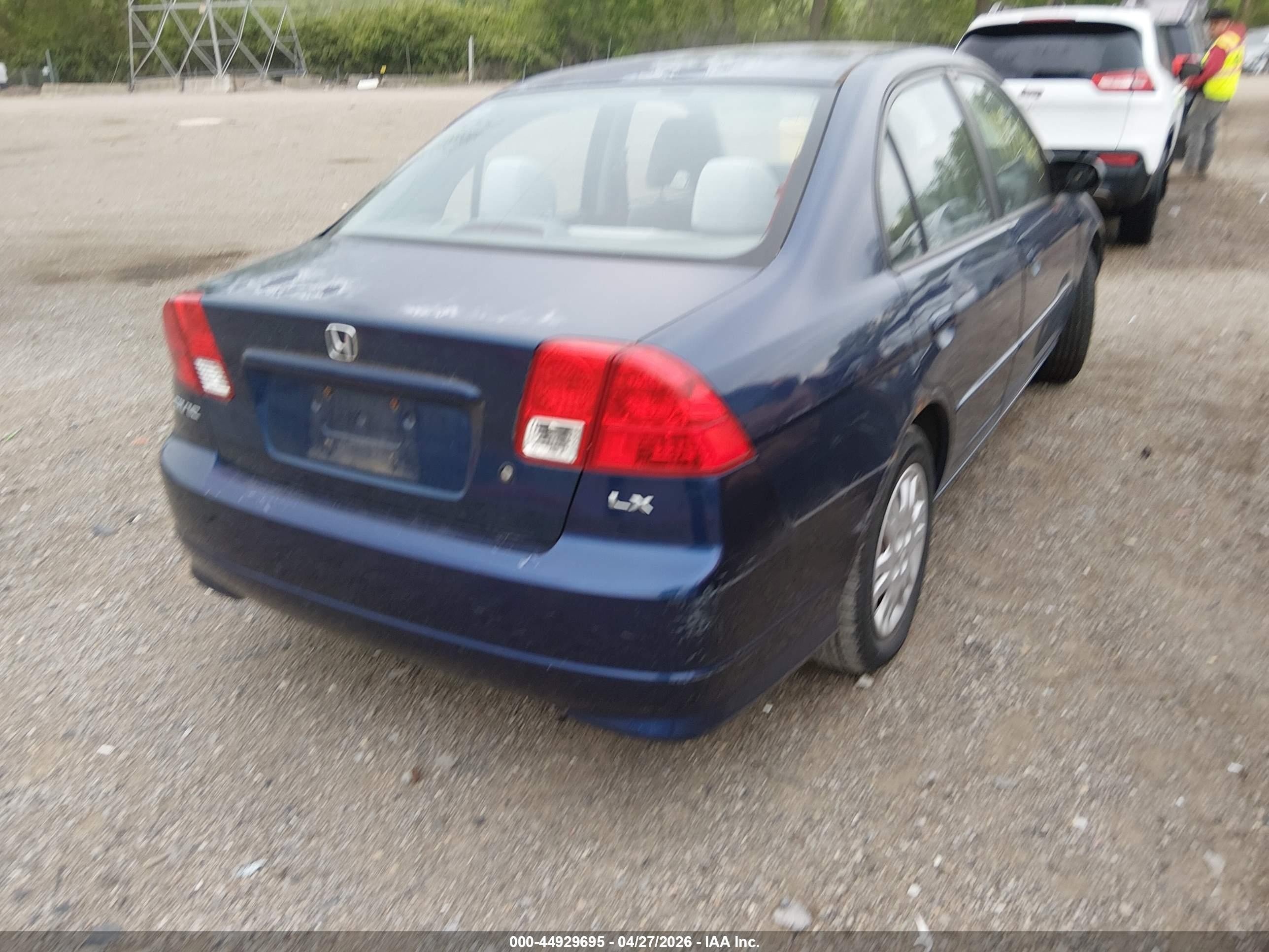 2004 Honda Civic Lx Blue vin: 2HGES16614H635412