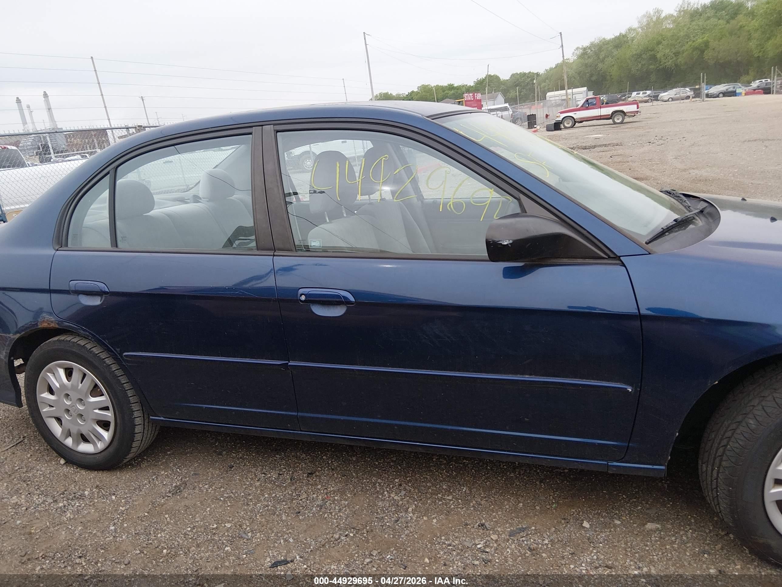 2004 Honda Civic Lx Blue vin: 2HGES16614H635412