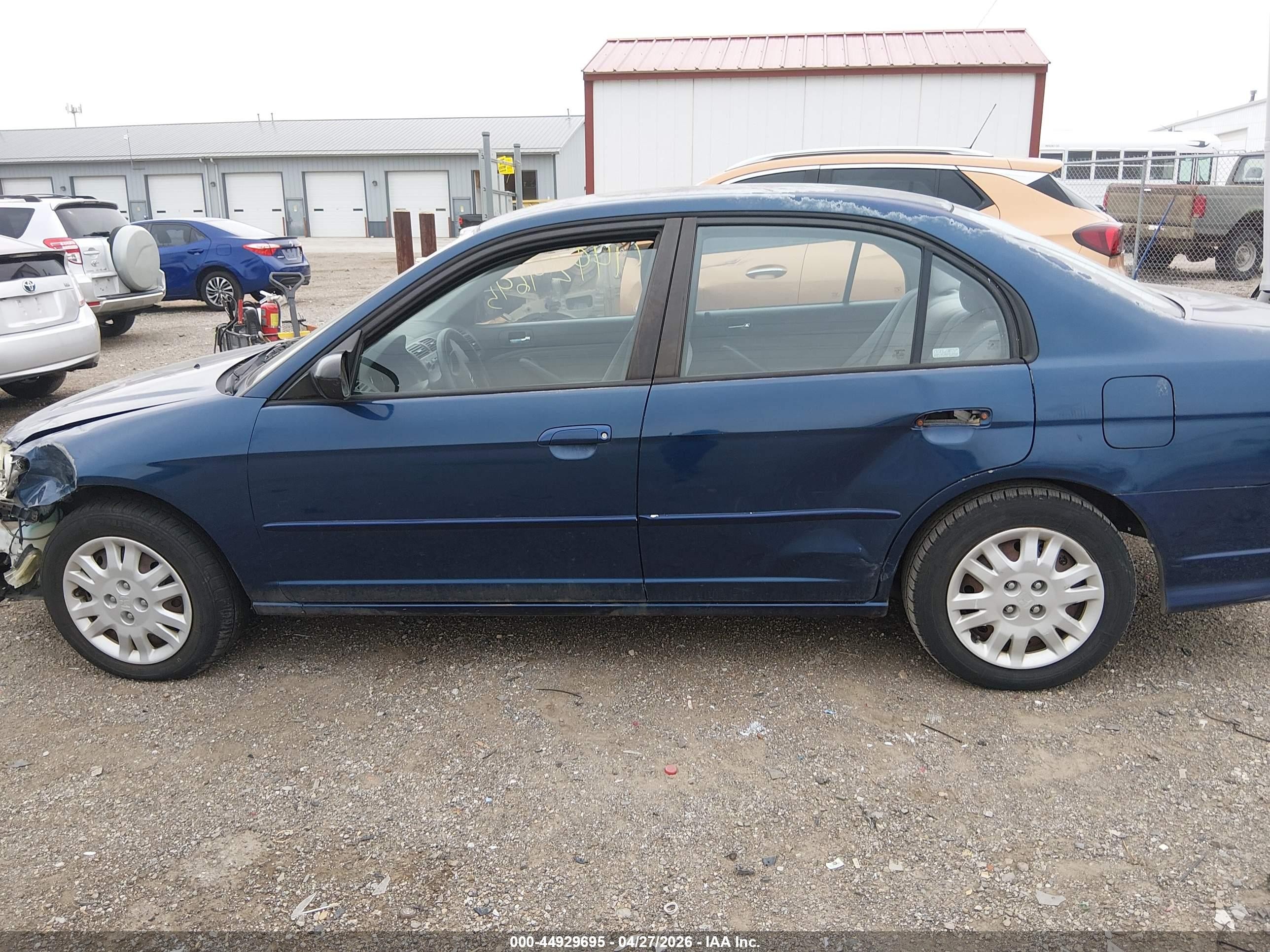 2004 Honda Civic Lx Blue vin: 2HGES16614H635412