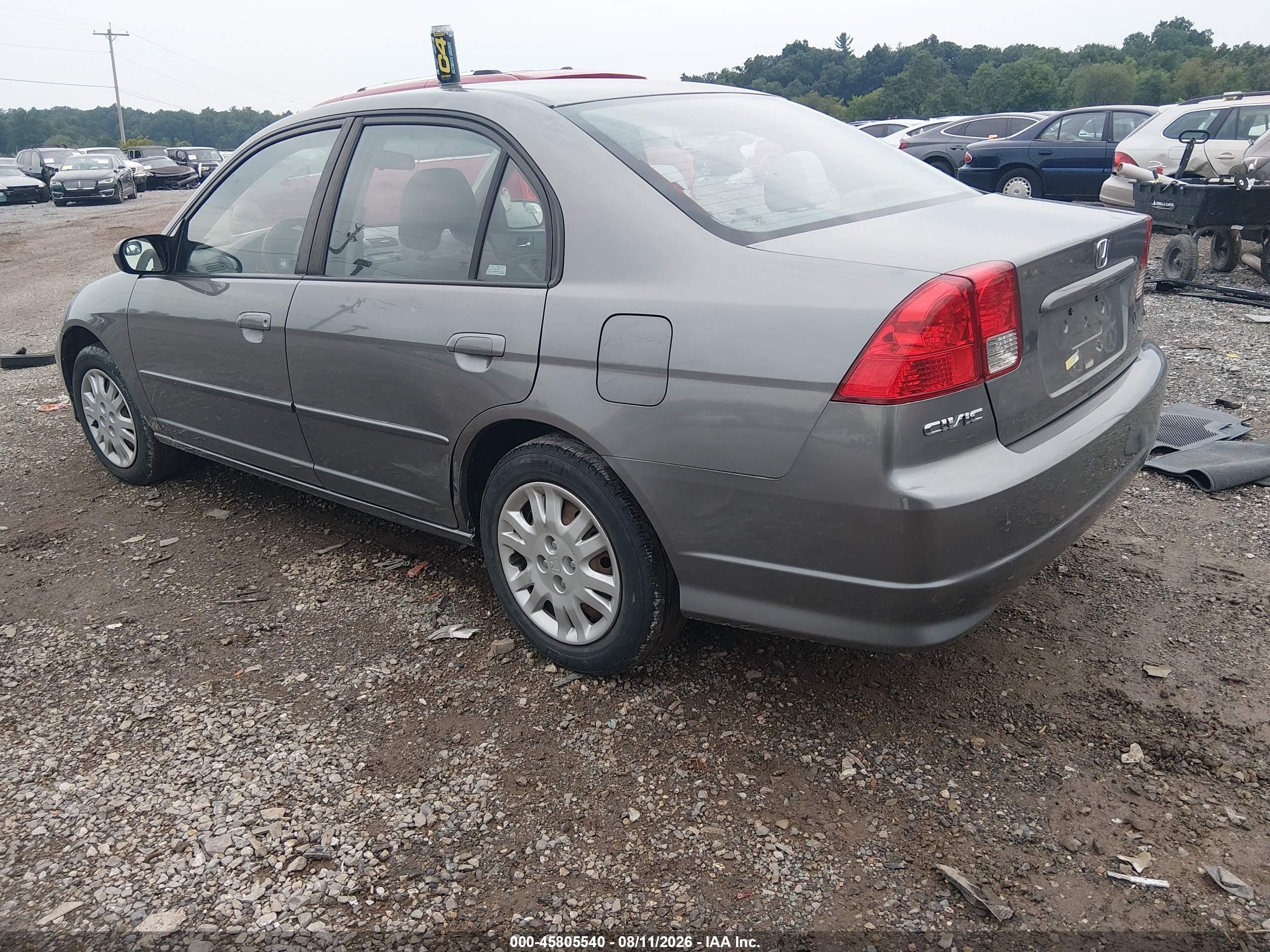2004 Honda Civic Lx Gray vin: 2HGES16614H644661