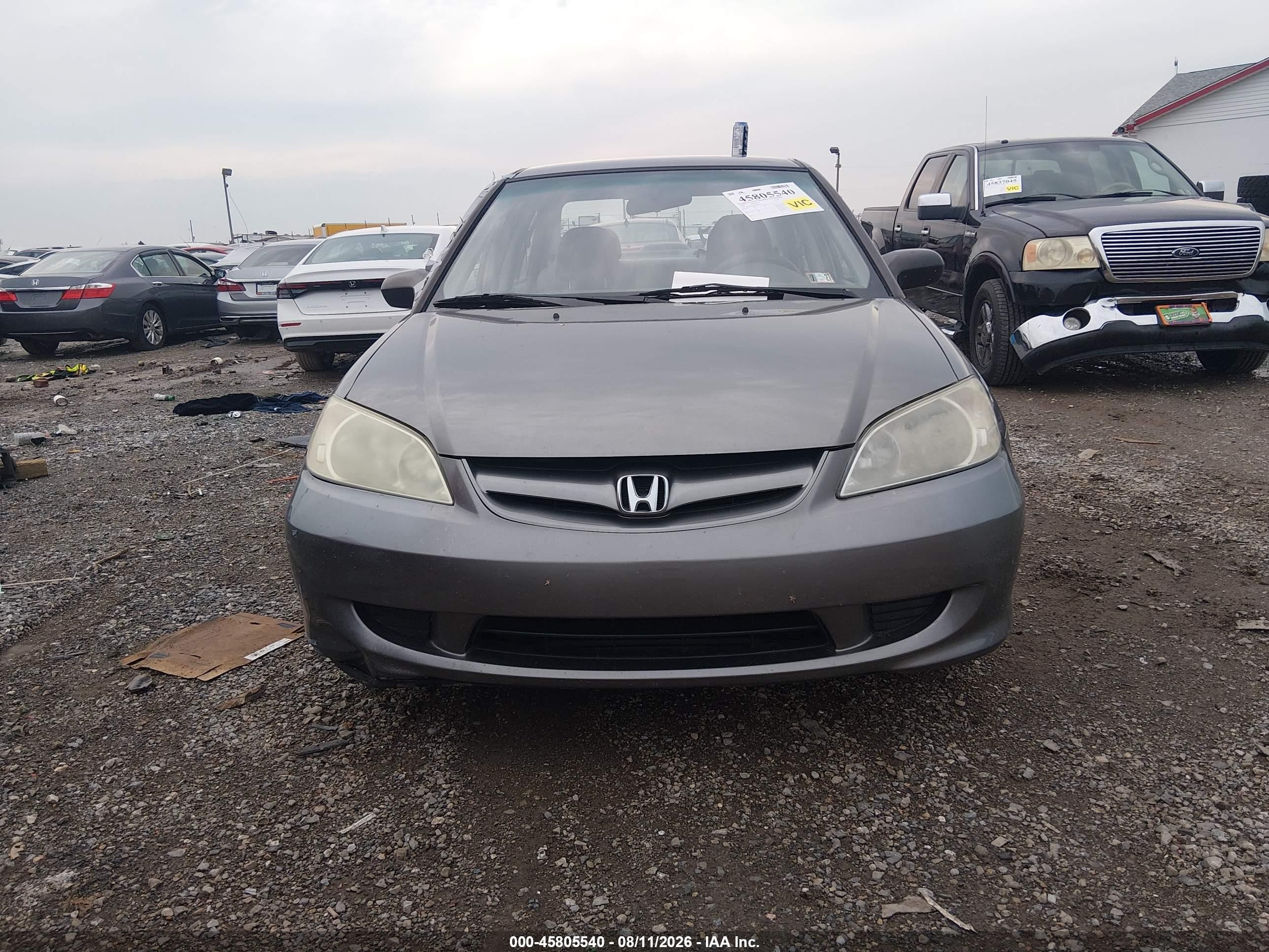 2004 Honda Civic Lx Gray vin: 2HGES16614H644661
