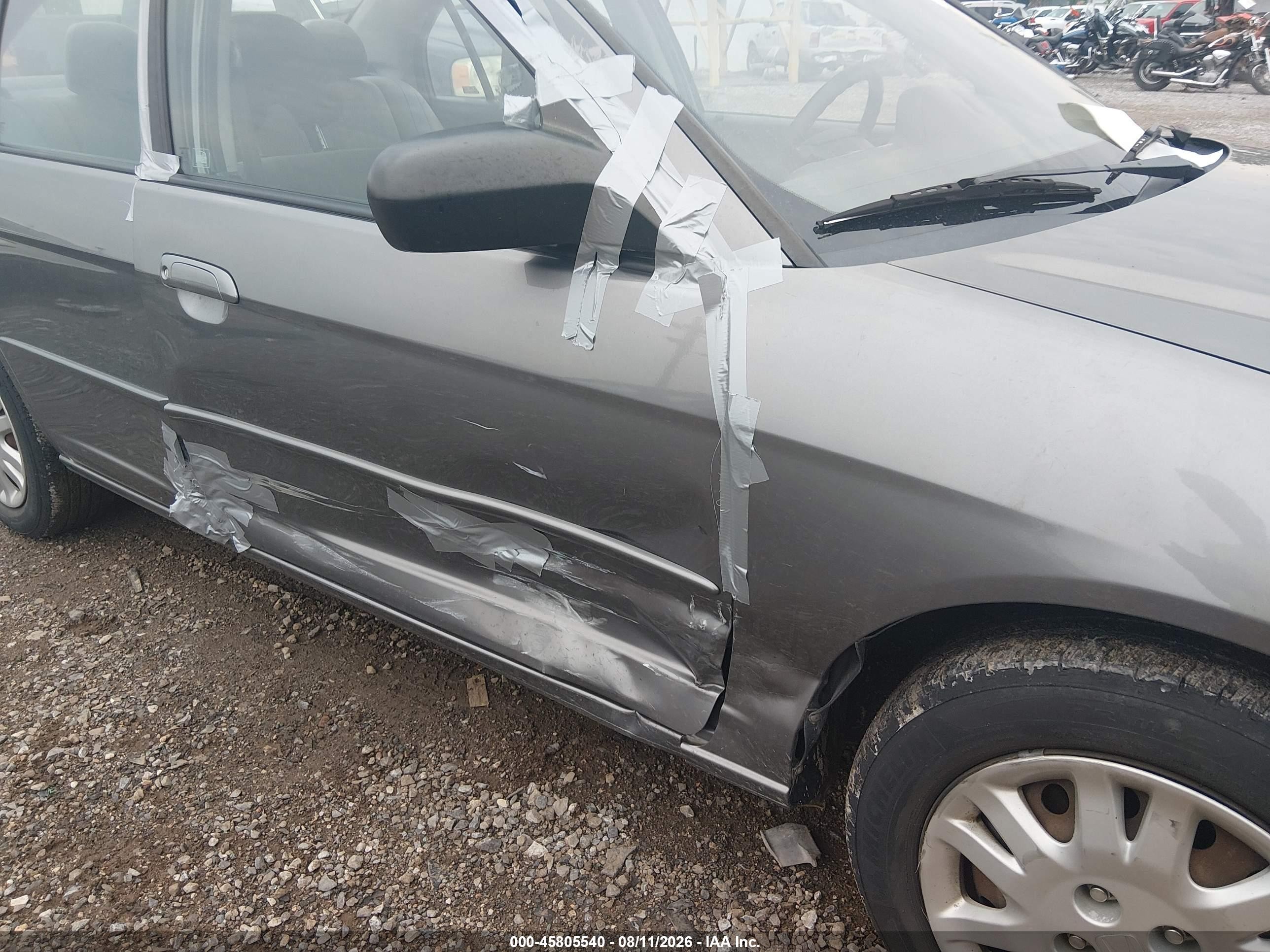 2004 Honda Civic Lx Gray vin: 2HGES16614H644661