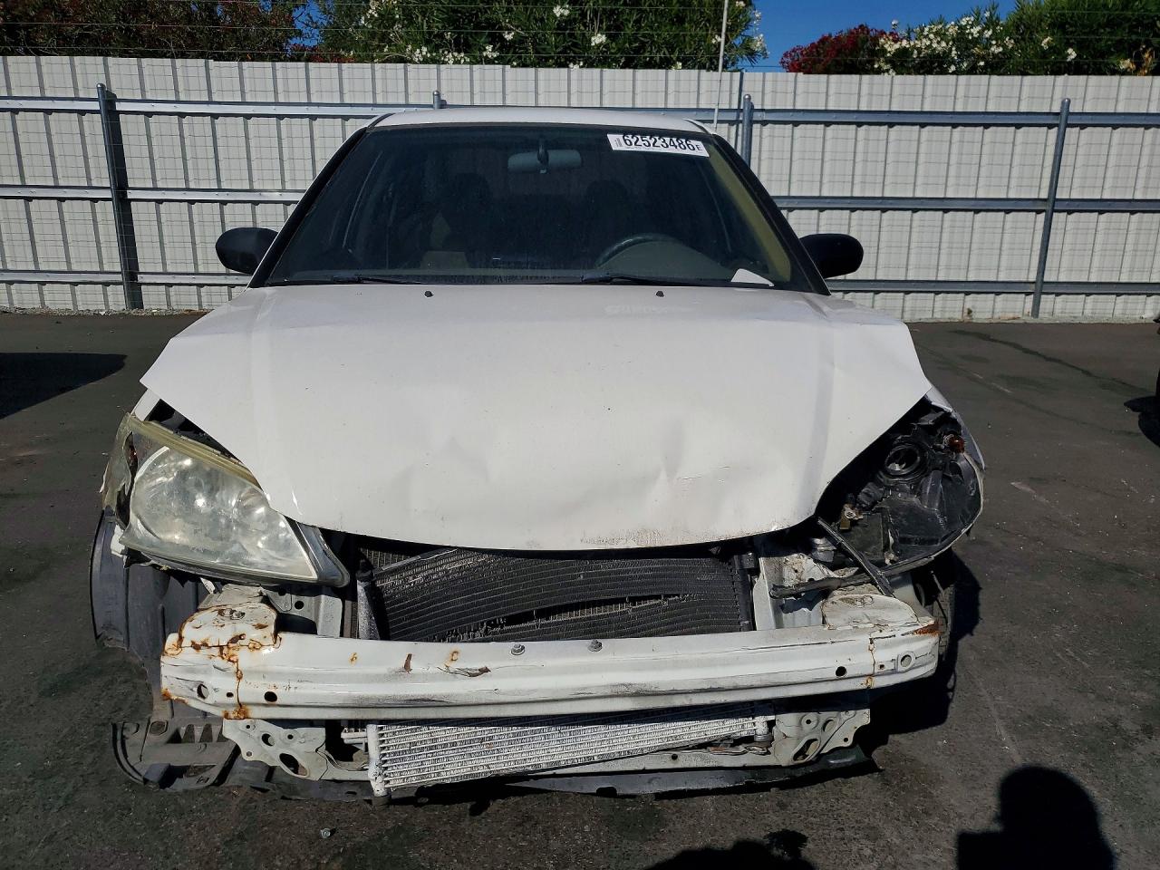 2005 Honda Civic Lx White vin: 2HGES16615H541421