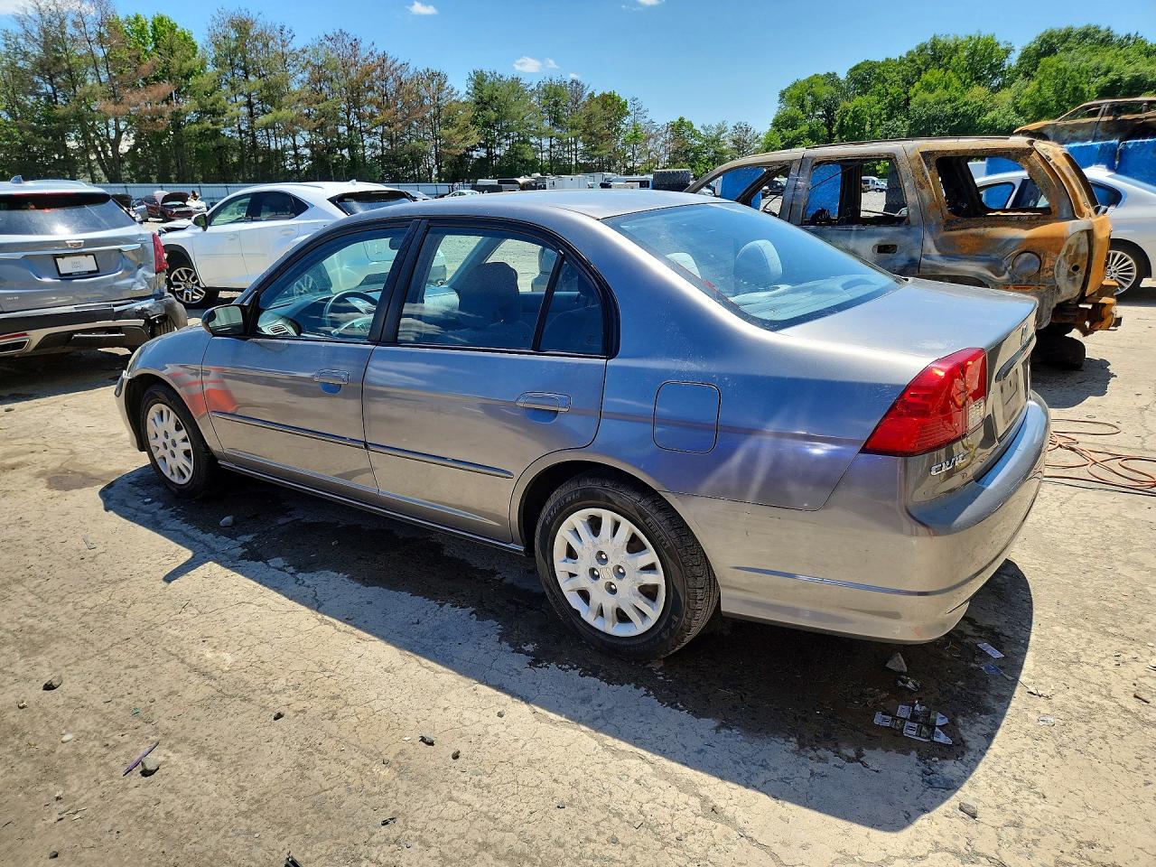 2005 Honda Civic Lx Silver vin: 2HGES16615H546988