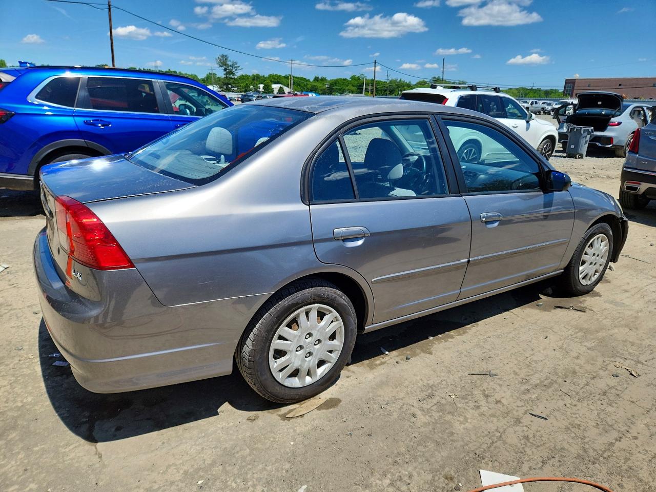 2005 Honda Civic Lx Silver vin: 2HGES16615H546988