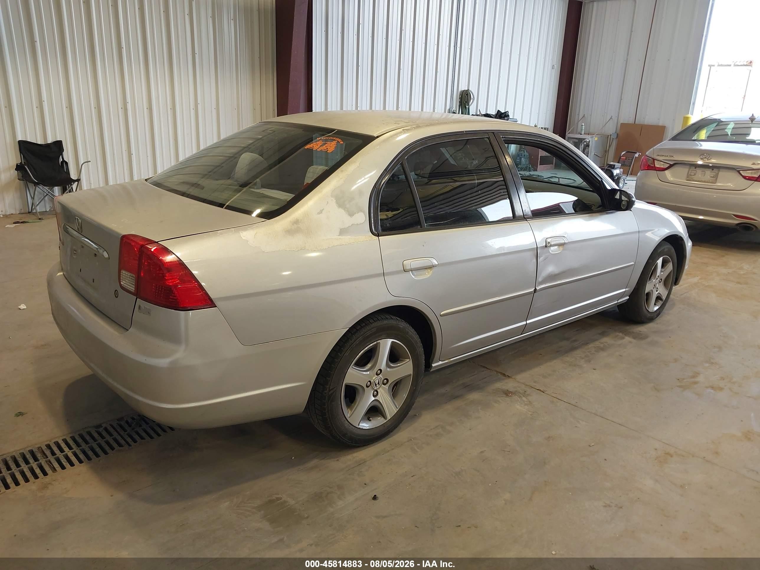 2003 Honda Civic Lx Silver vin: 2HGES16623H520669