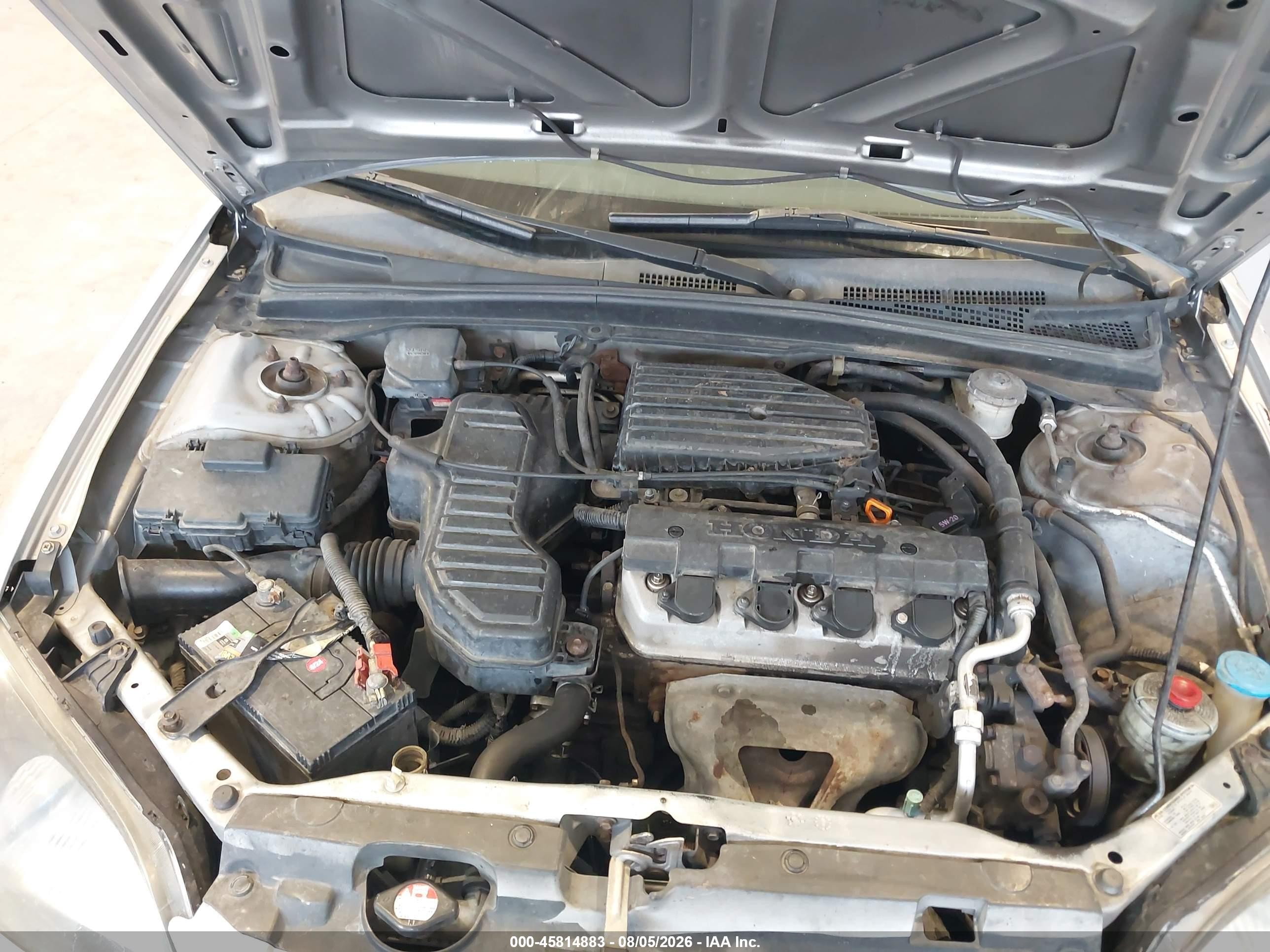 2003 Honda Civic Lx Silver vin: 2HGES16623H520669