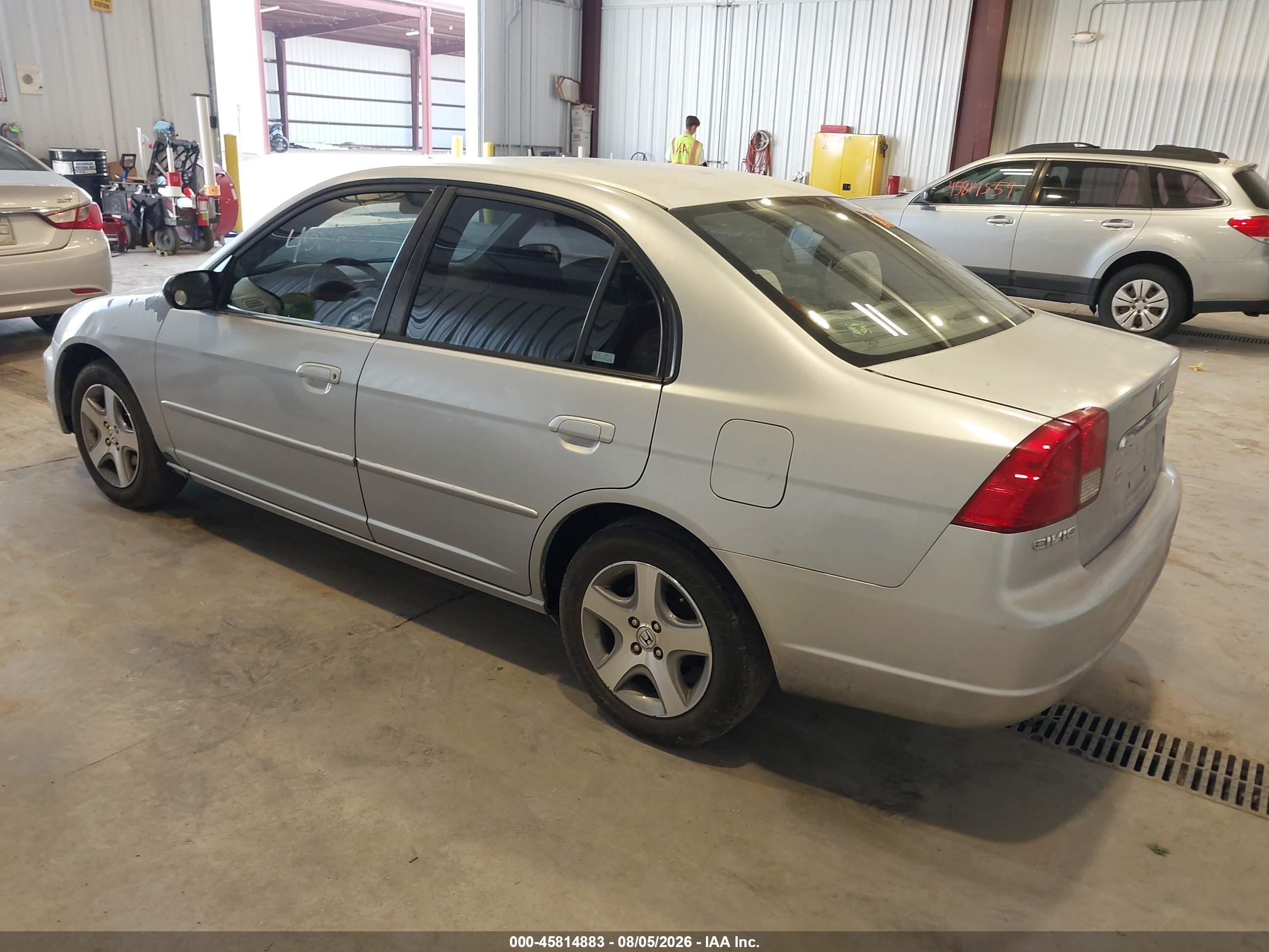 2003 Honda Civic Lx Silver vin: 2HGES16623H520669